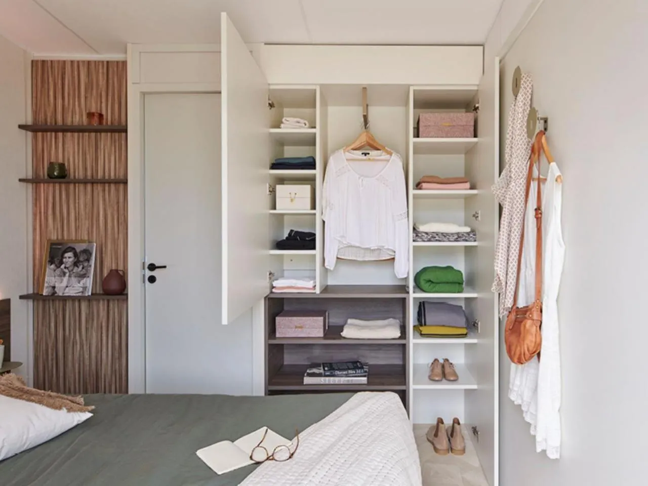 wardrobe, Bed in Mobile Homes by KelAir at Camping Domaine des Ormes