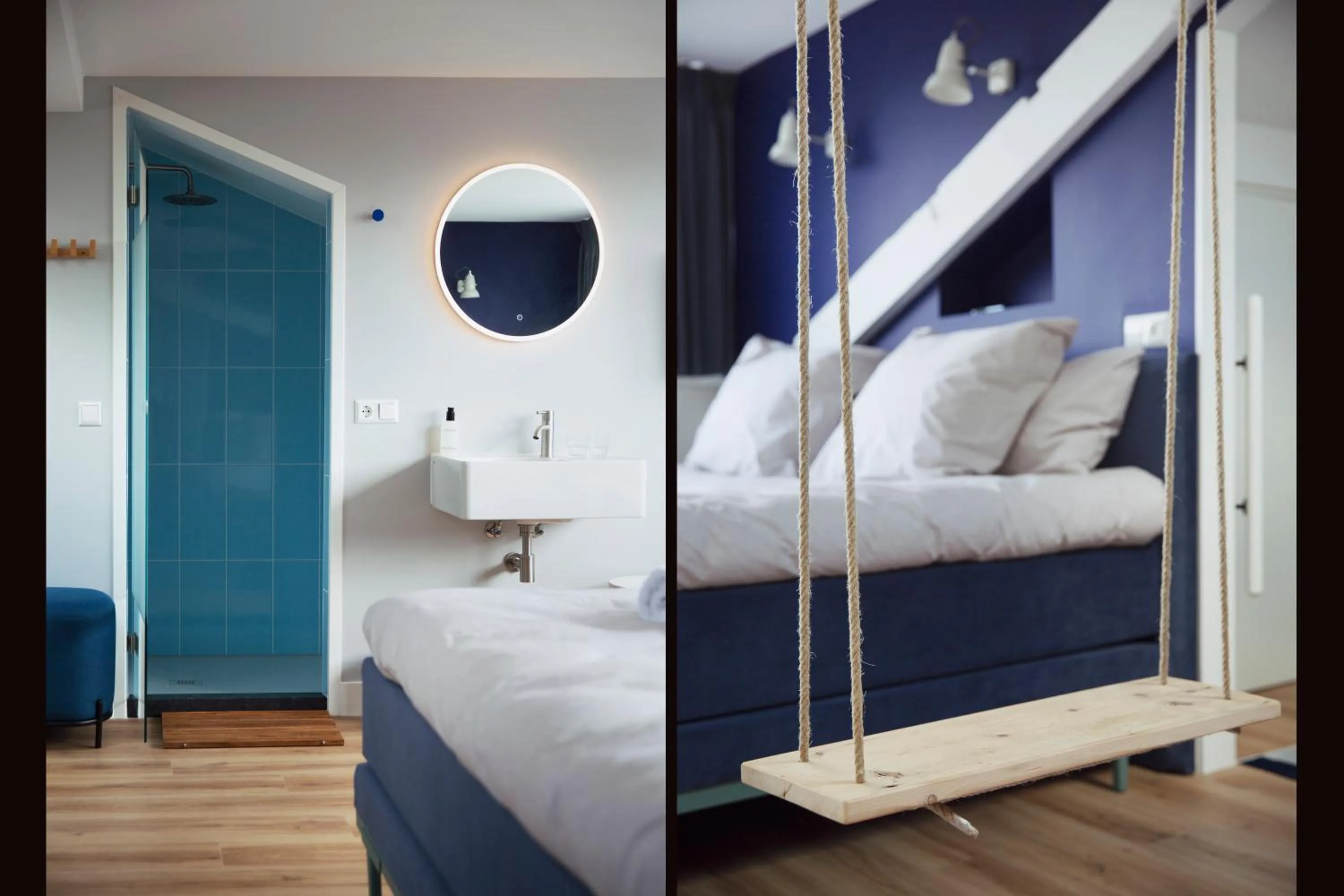 Shower, Bed in MUZE Hotel Utrecht