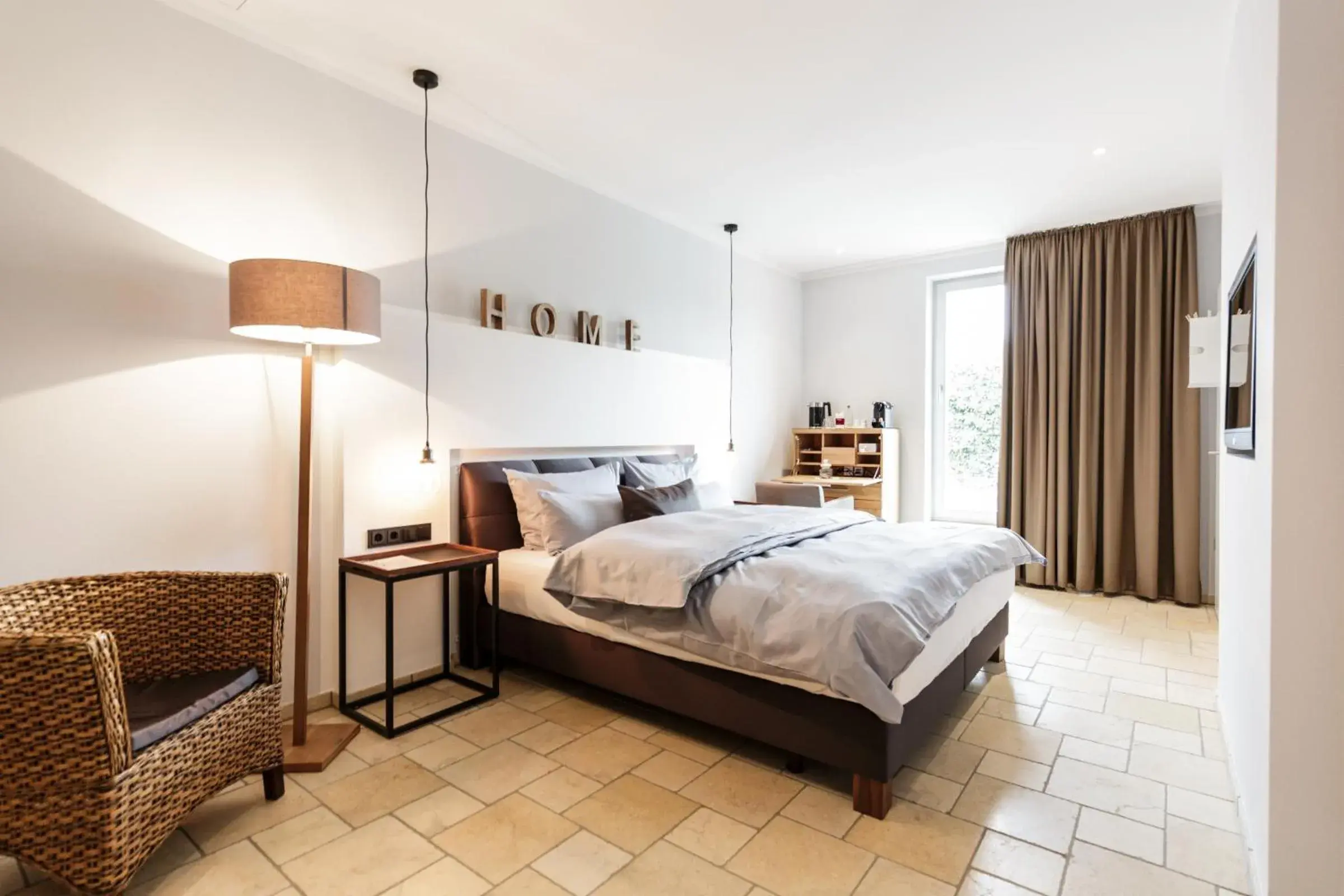 Bedroom, Bed in cantera by Wiegand Bedroom, Bed in cantera by Wiegand