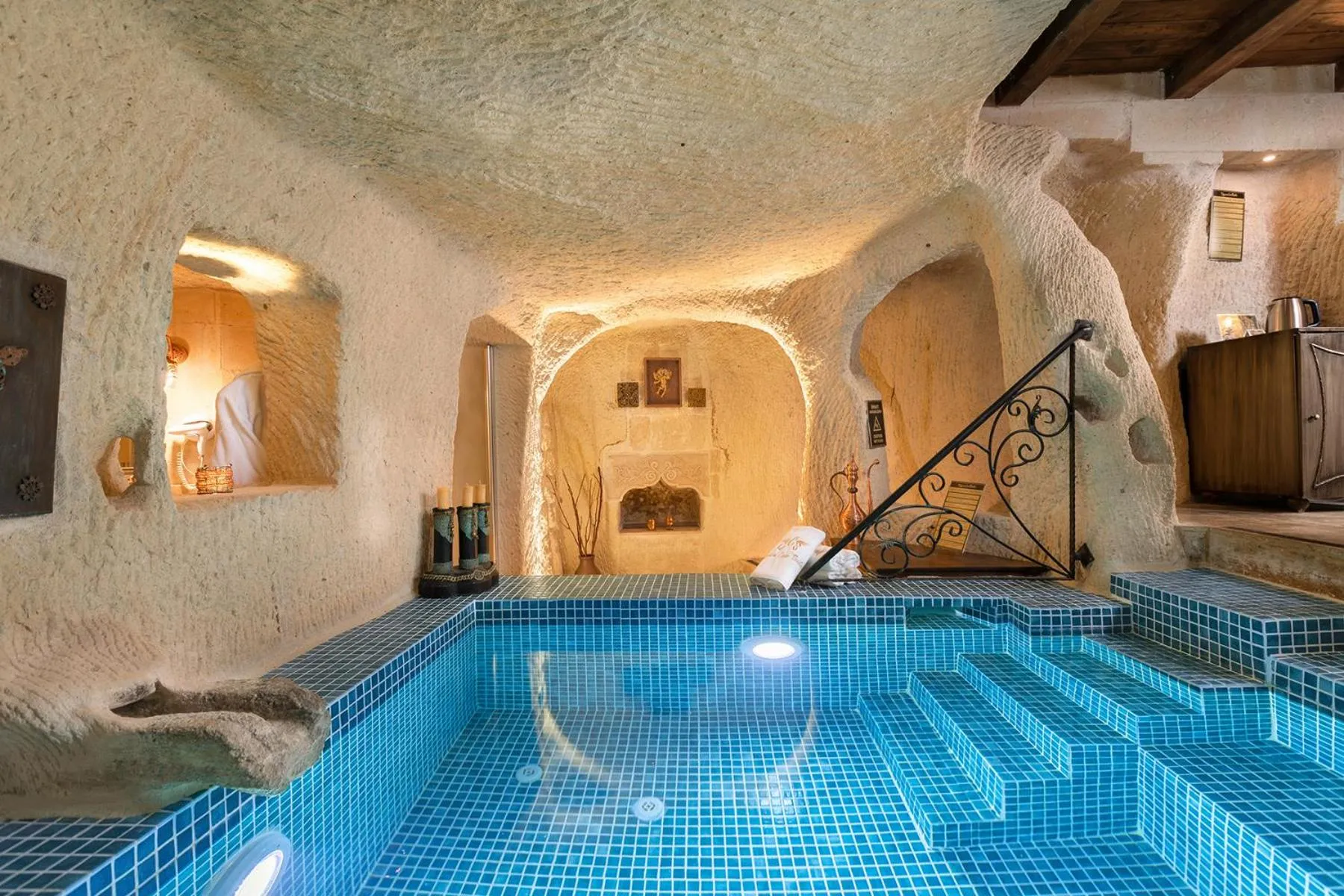 Pool view in Elysion Cave Suites