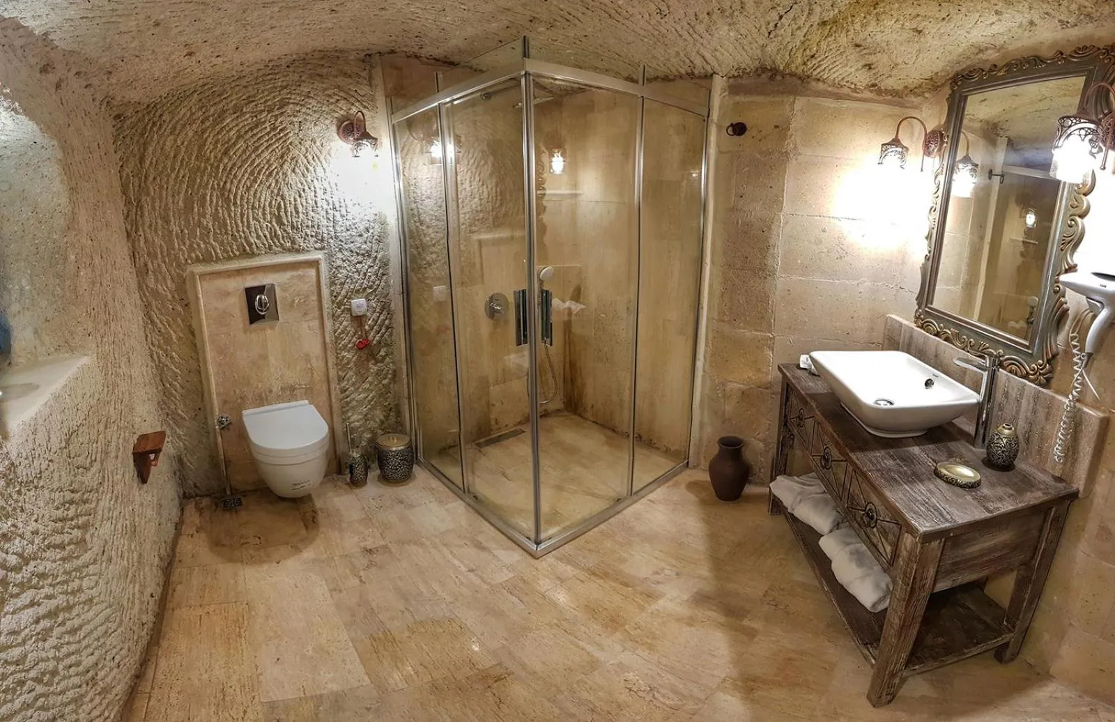 Bathroom in Elysion Cave Suites