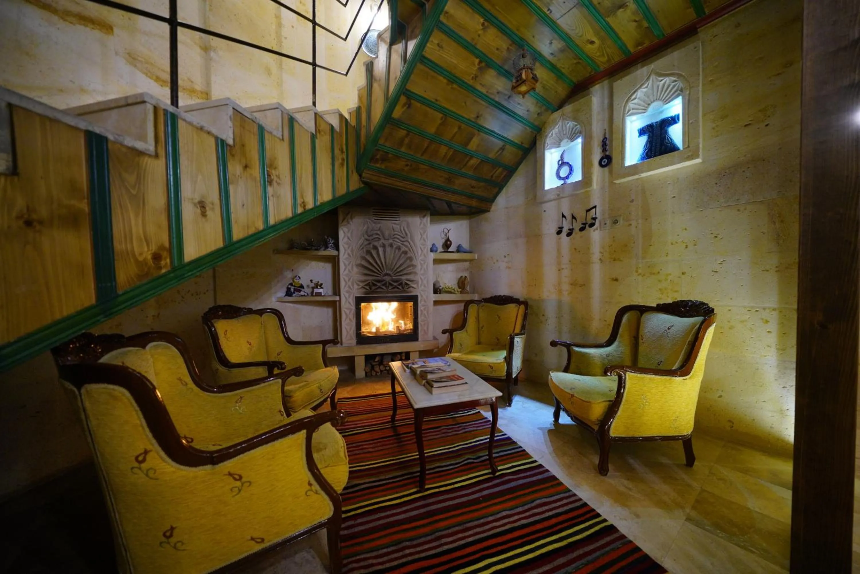 Seating area in Balloon Cave Hotel