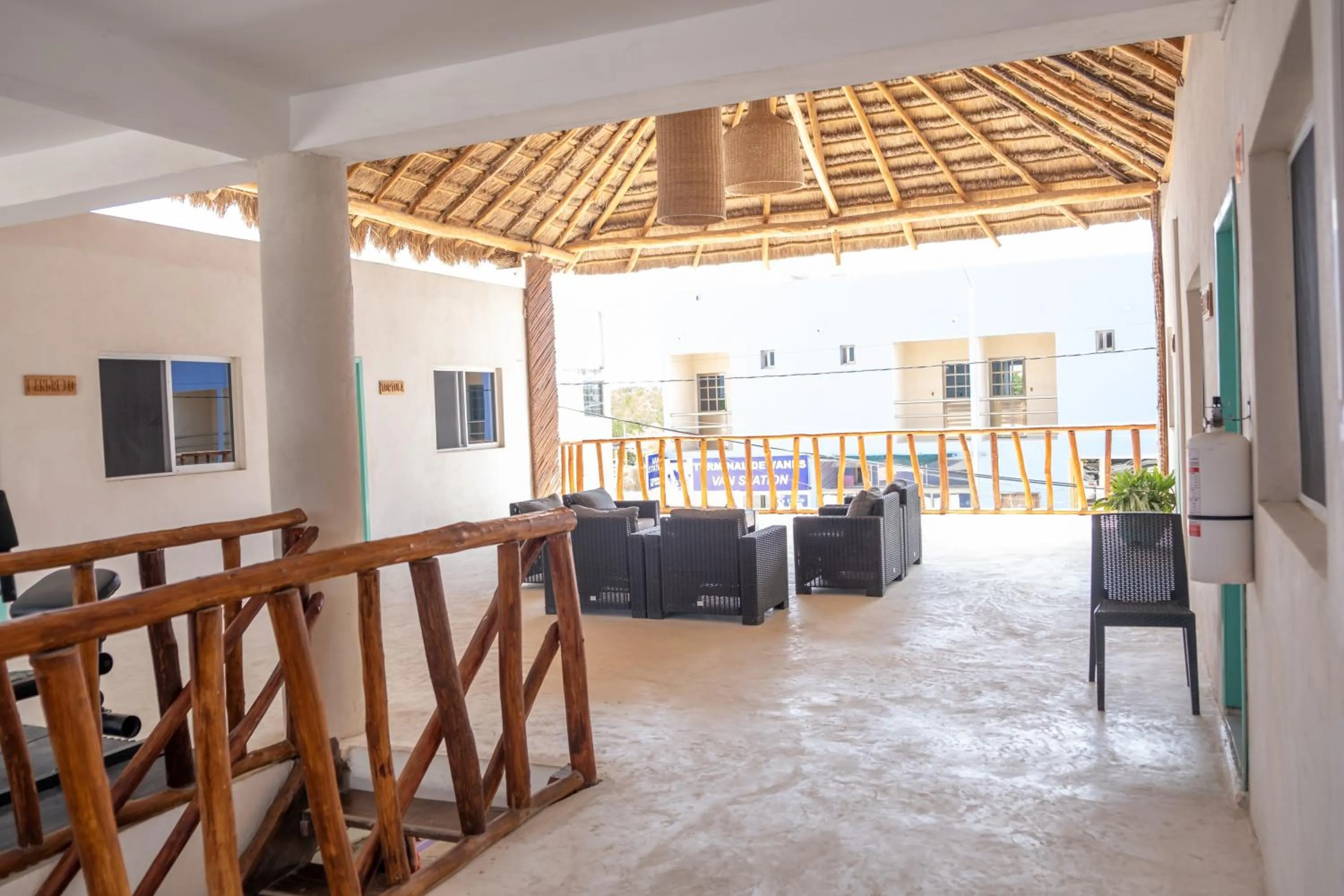 Seating area in Hotel Pelicano