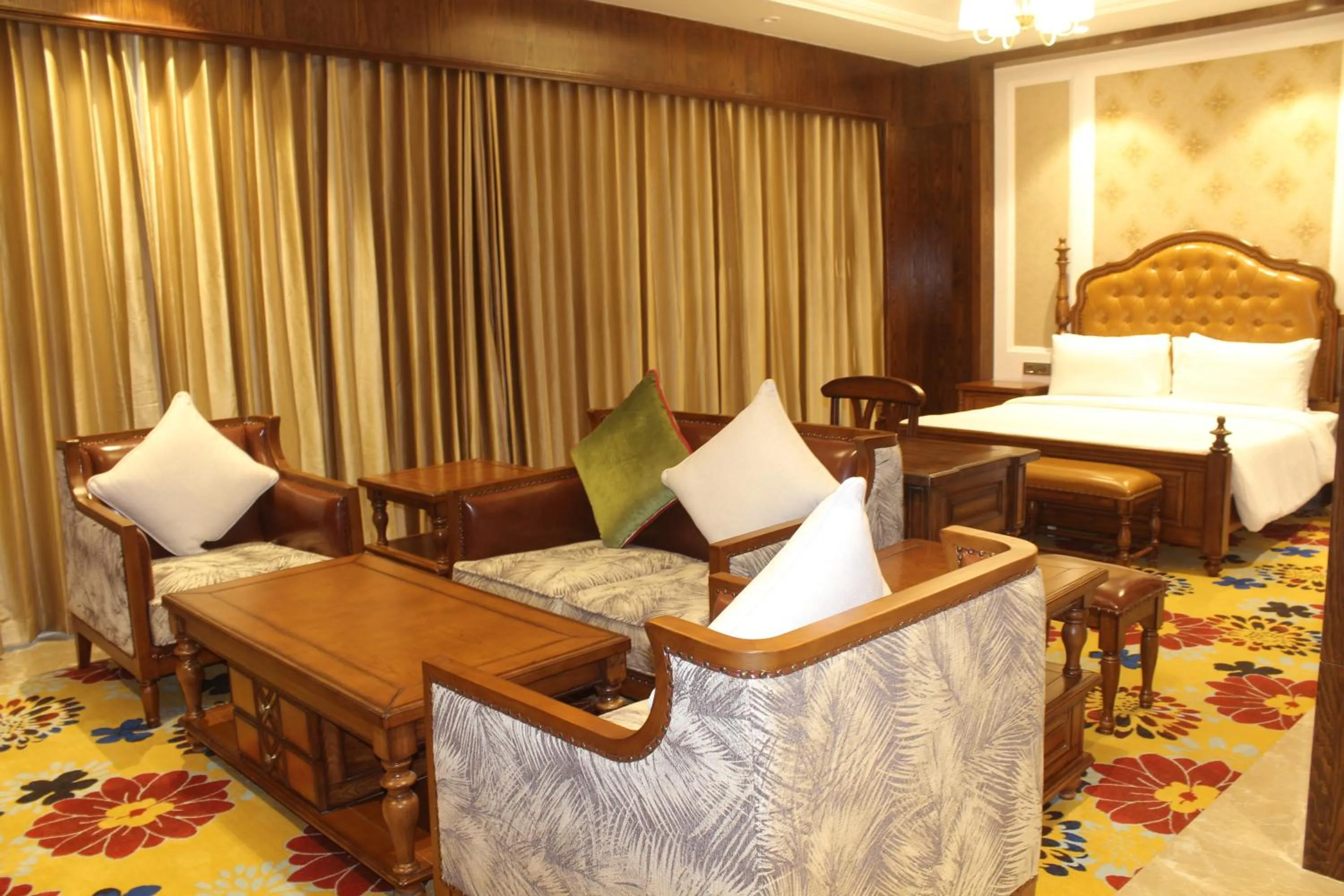 Seating area, Bed in Lemon Tree Premier, Dwarka