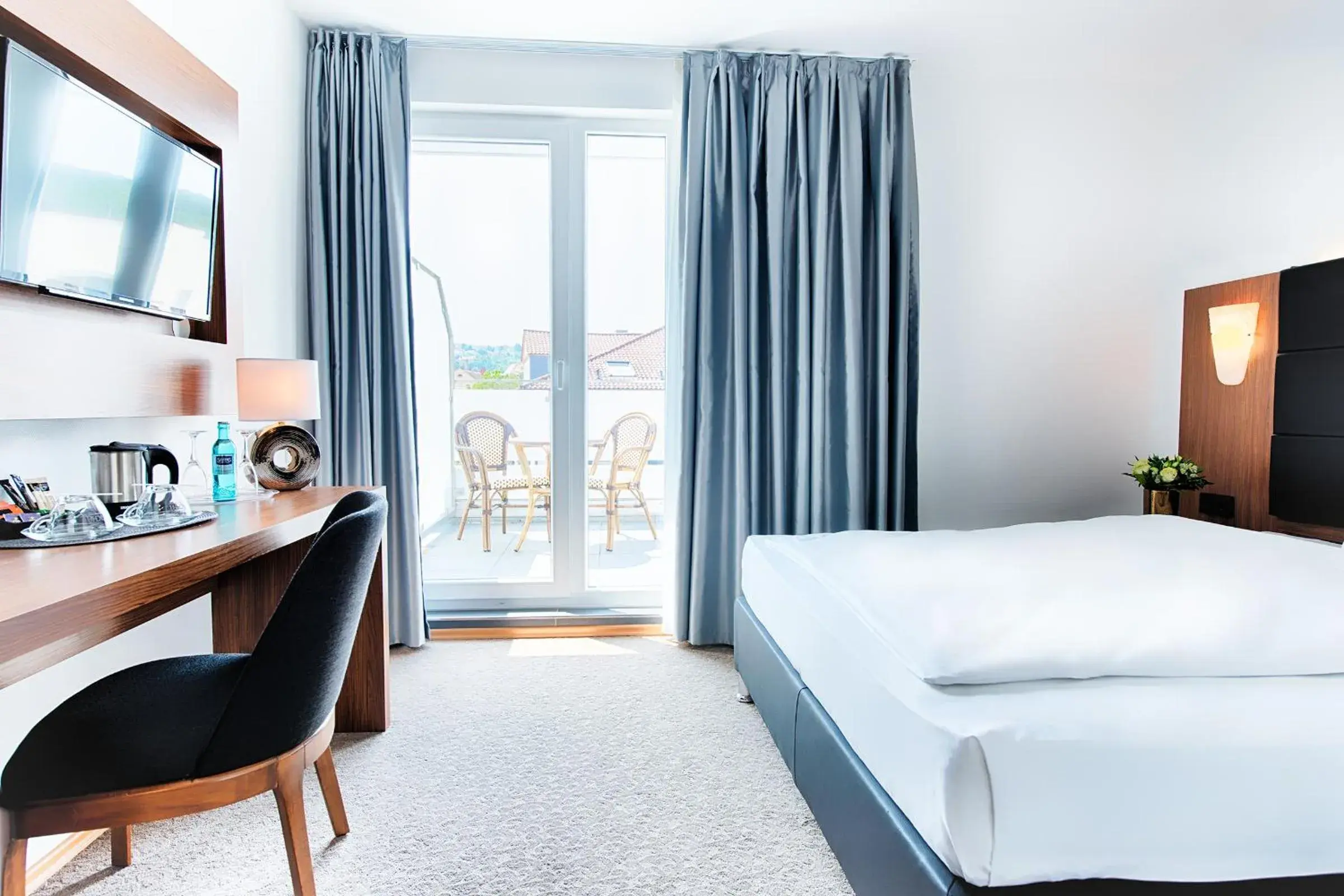 View (from property/room), Bed in ACHAT Hotel Bad Dürkheim View (from property/room), Bed in ACHAT Hotel Bad Dürkheim