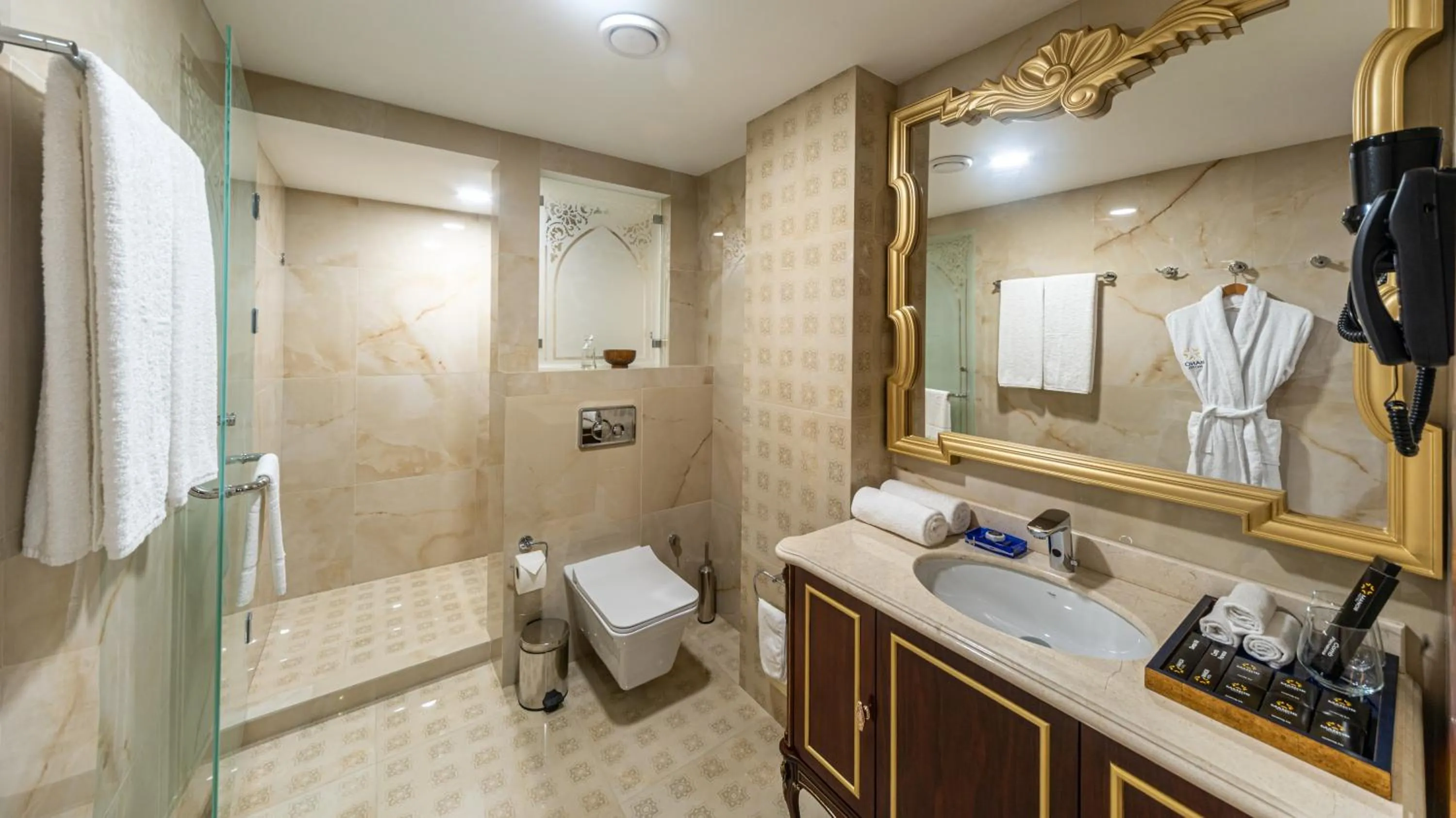 Shower in Manor Hotel