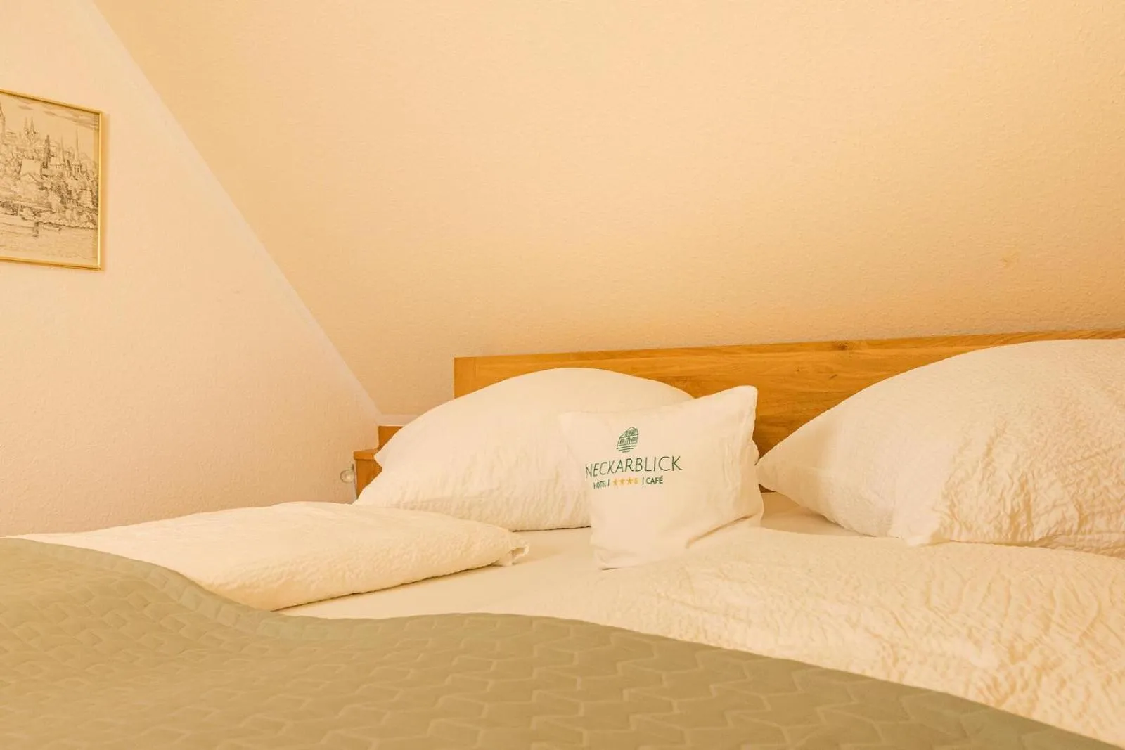 Bed in Hotel Neckarblick