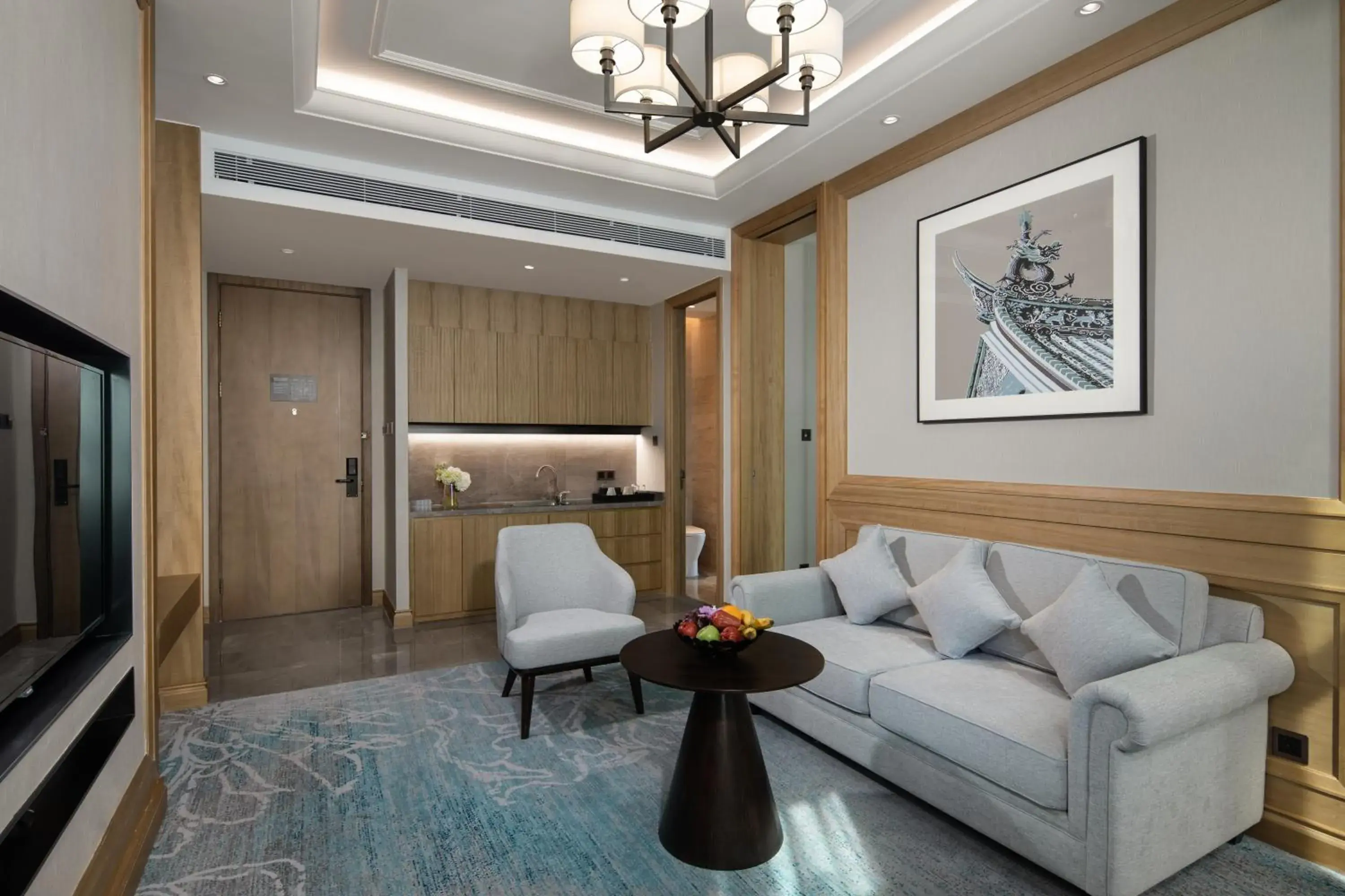 Living room in C&D Hotel,Xiamen Xiang'an-Late Check Out & Free Welcome Snacks Living room in C&D Hotel,Xiamen Xiang'an-Late Check Out & Free Welcome Snacks