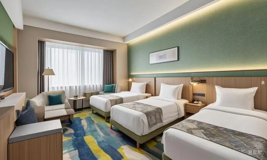 Executive Triple Room in Happy Dragon Saga Hotel with terrace Beijing Forbidden City Wang Fu Jing Street