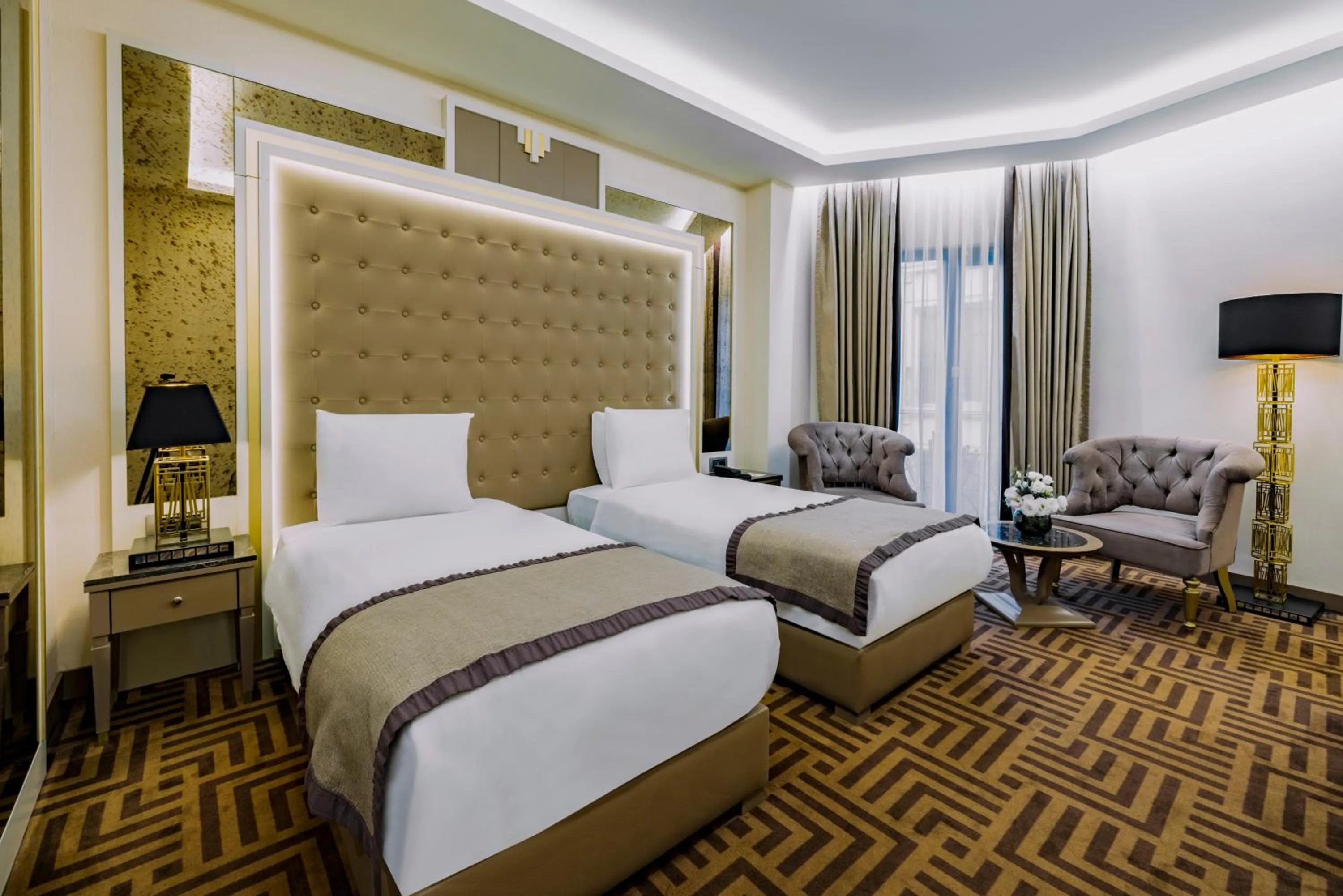 Seating area, Bed in Ramada by Wyndham Istanbul Golden Horn