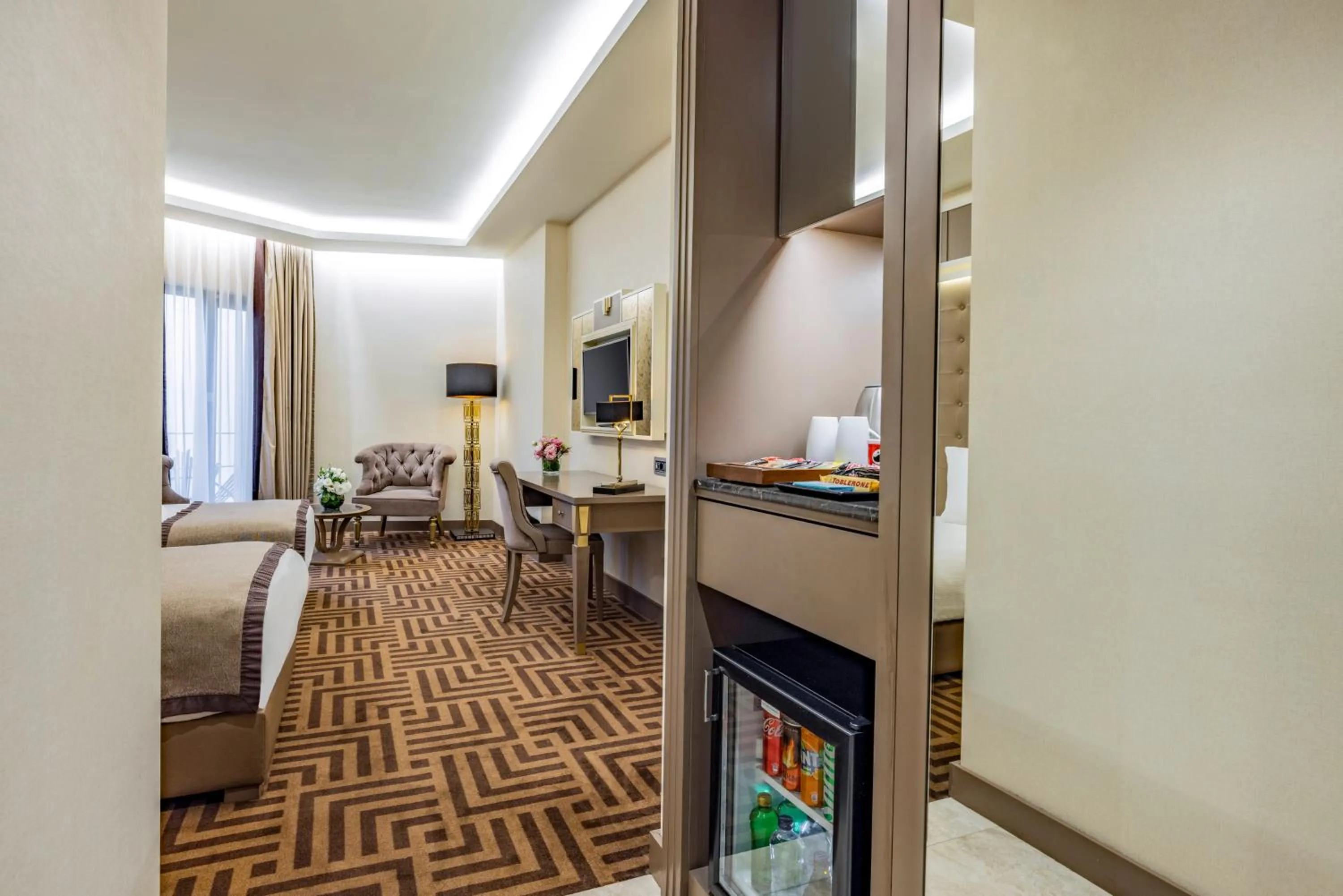 Seating area, Bed in Ramada by Wyndham Istanbul Golden Horn