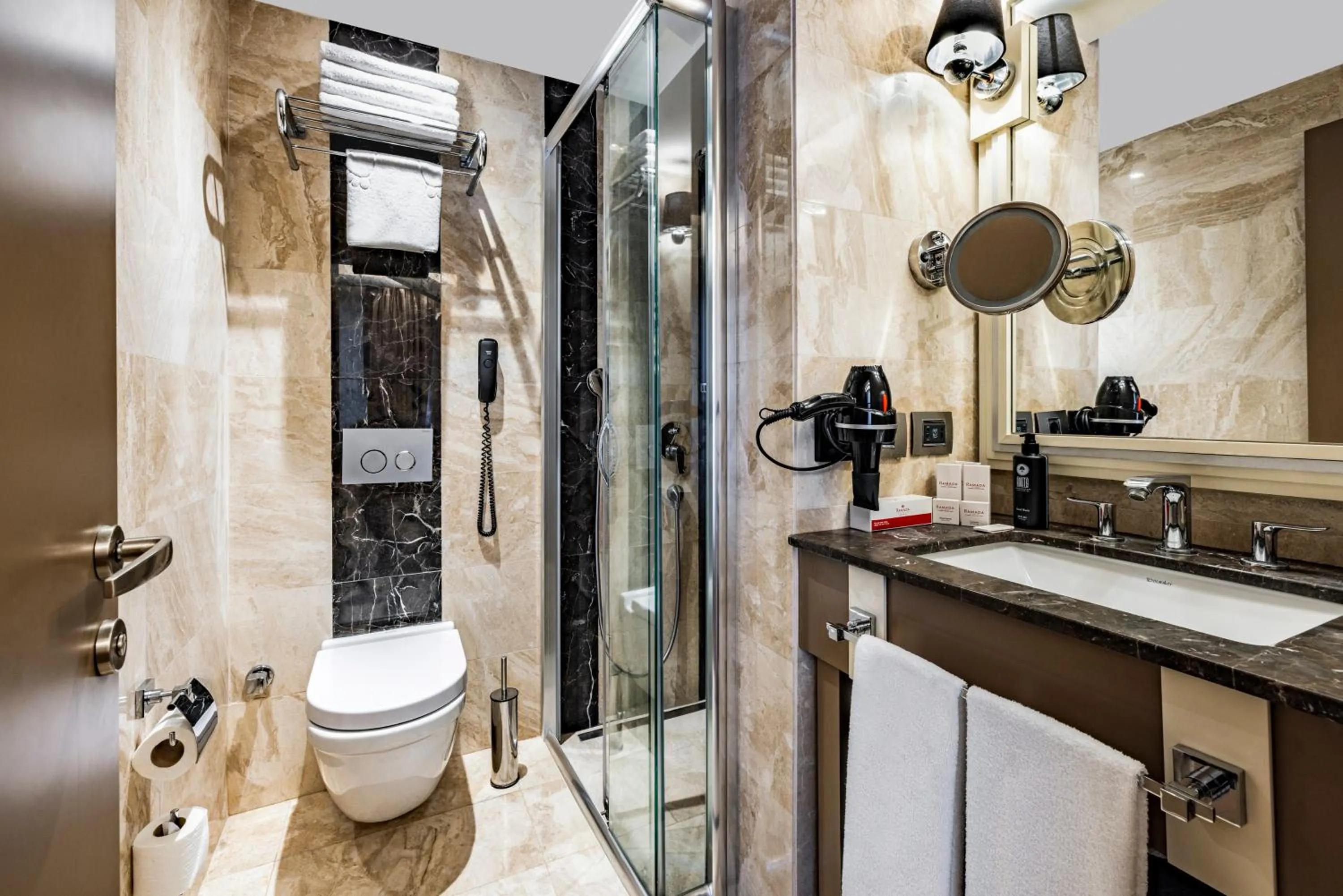 Shower in Ramada by Wyndham Istanbul Golden Horn