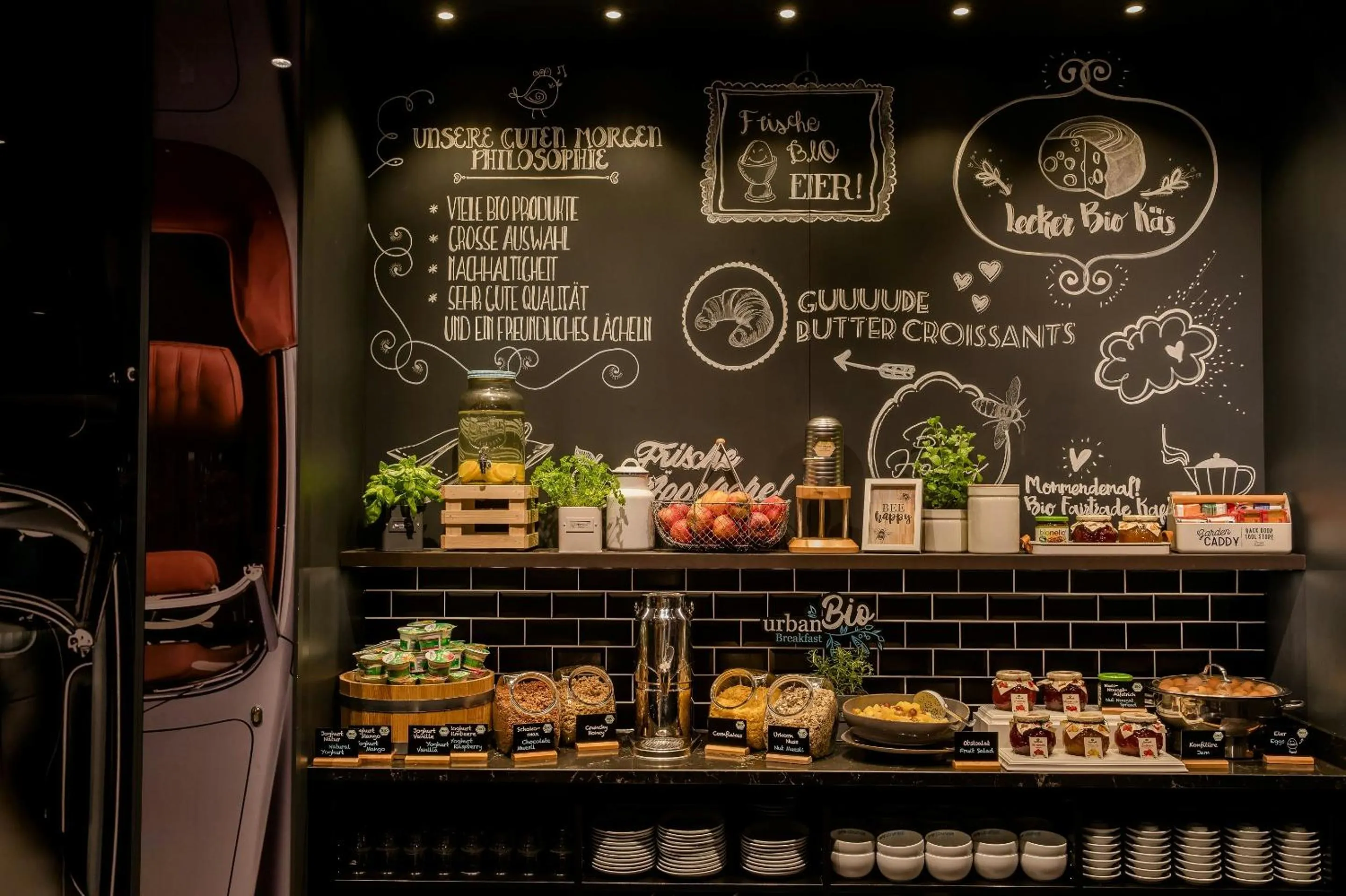 Buffet breakfast in Motel One Frankfurt-Eastside