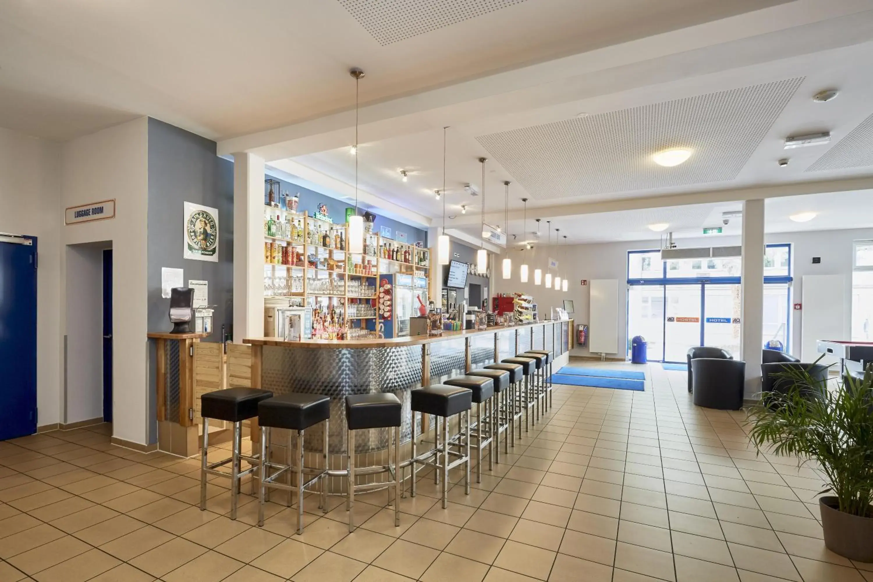 Lounge or bar in a&o Aachen Hauptbahnhof Lounge or bar in a&o Aachen Hauptbahnhof