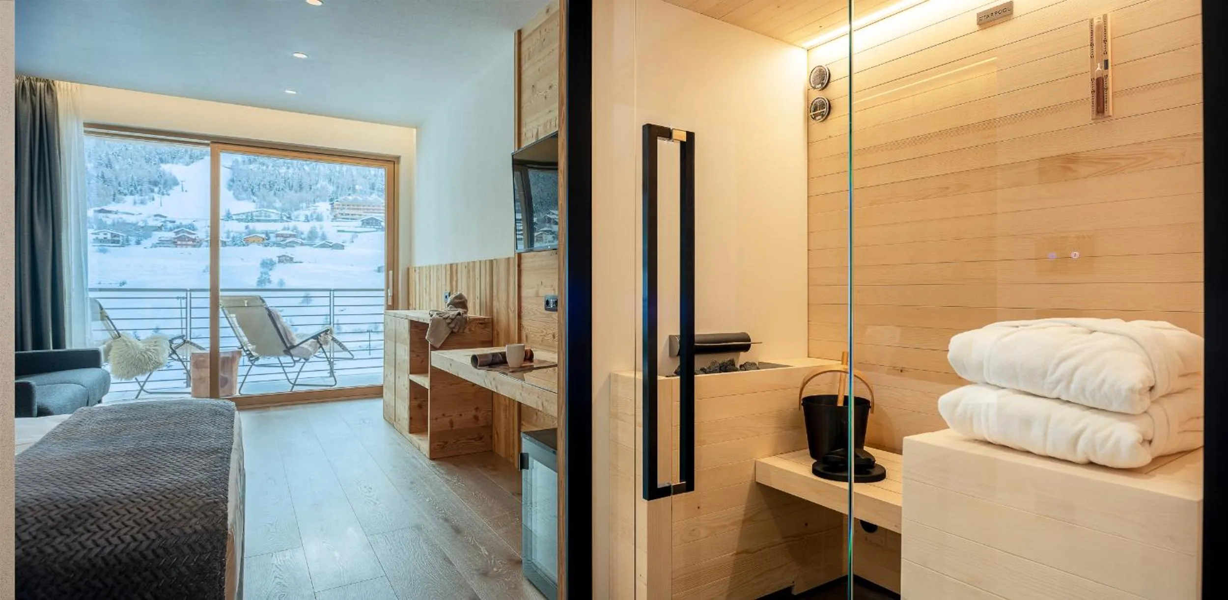 Sauna, Bed in Vetta Alpine Relax