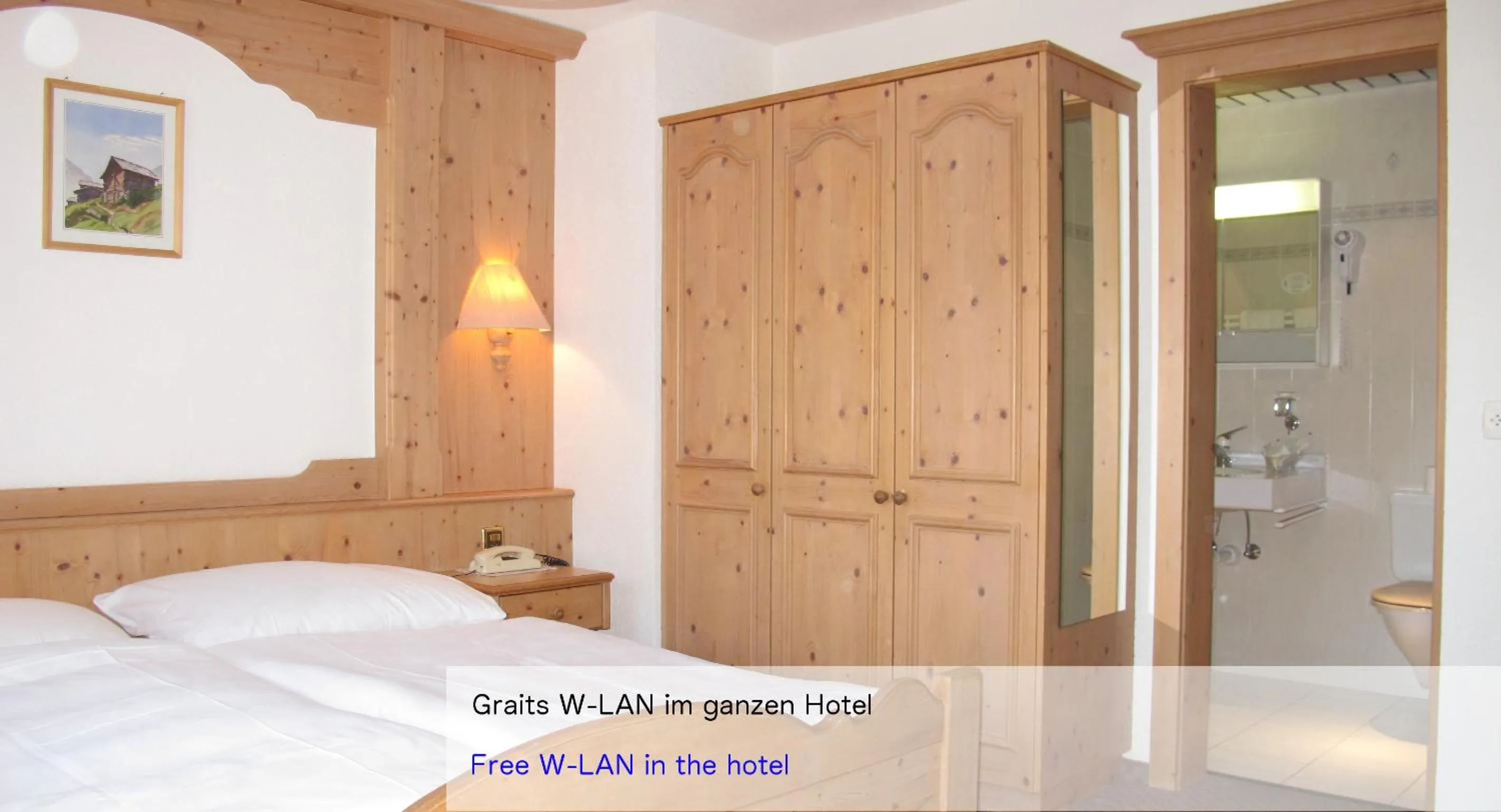 Bed in Hotel Restaurant Mattmarkblick