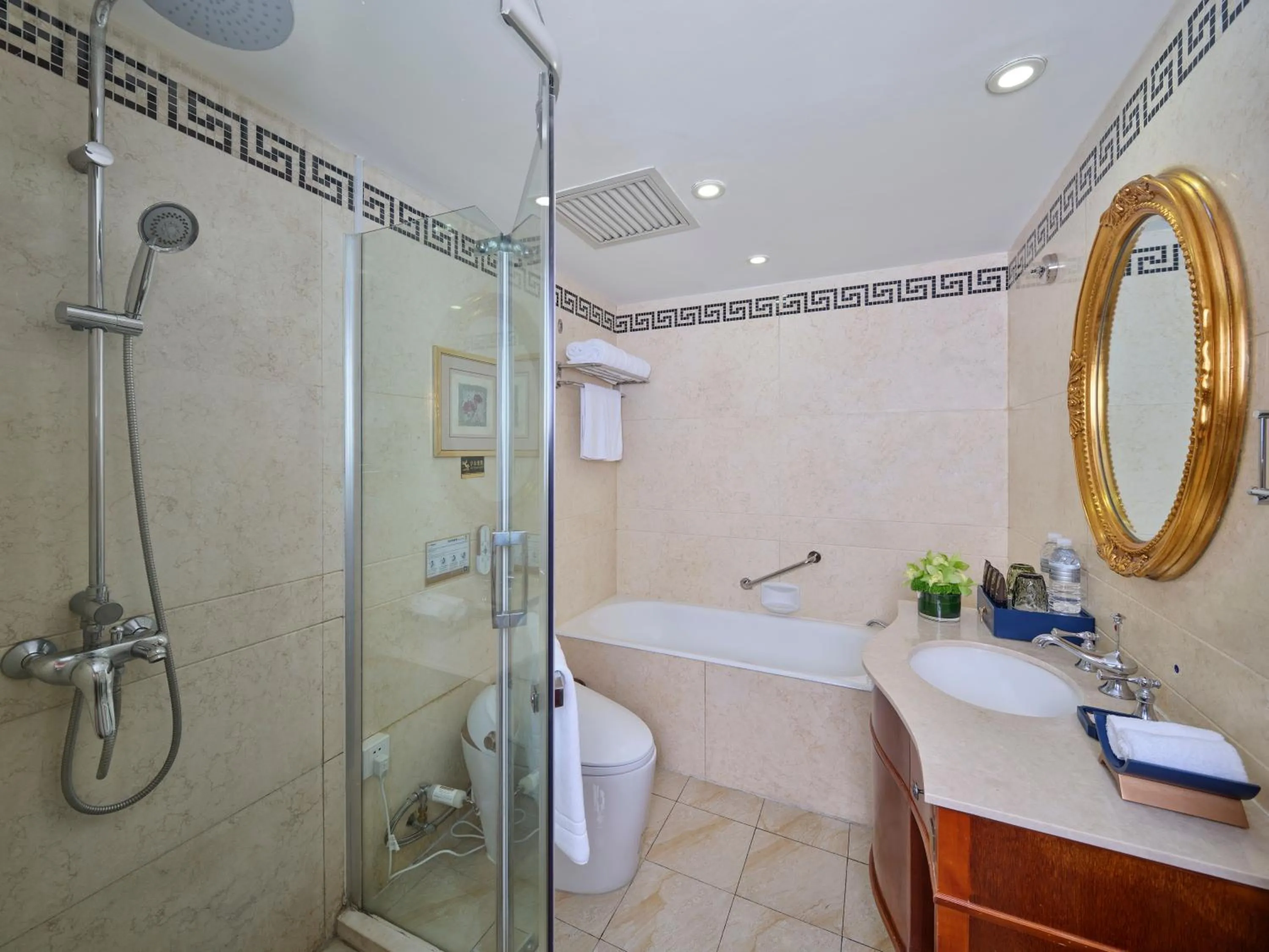 Toilet in Shanghai Park Hotel - Hudec Excellent Historical Building - Priority Access for Classic Butterfly Cookies Without queuing to guests