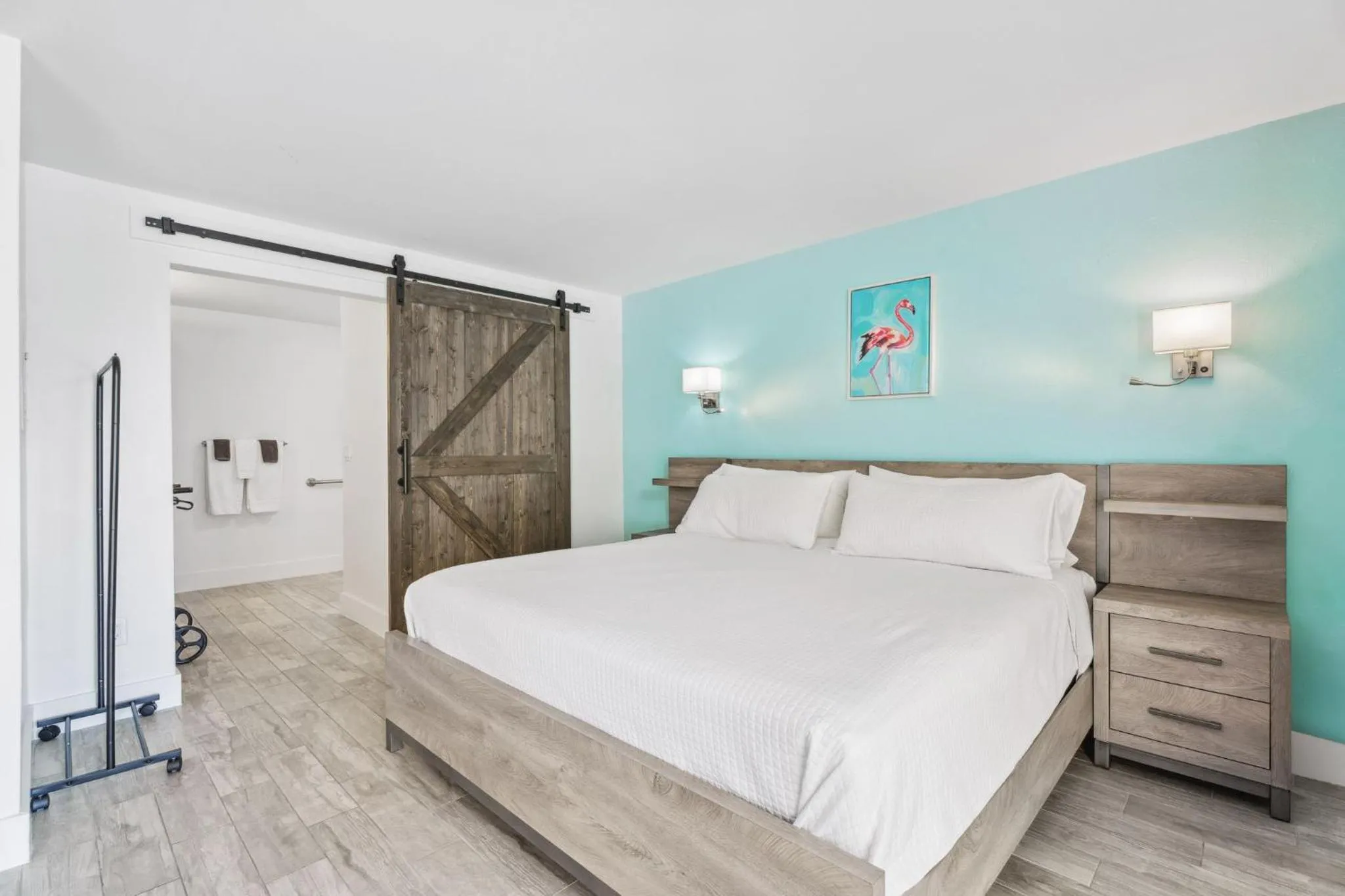 Bed in Off the Charts Inn