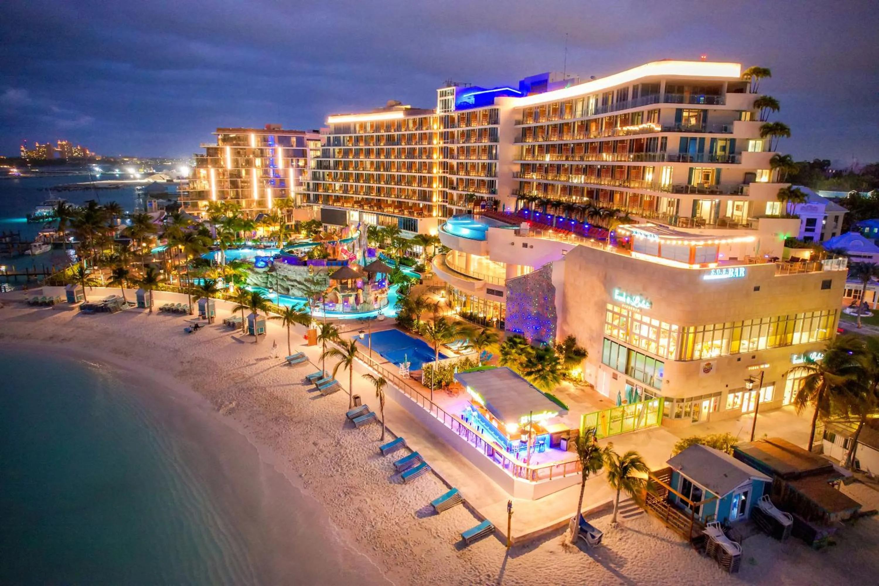 Communal lounge/ TV room in Margaritaville Beach Resort Nassau