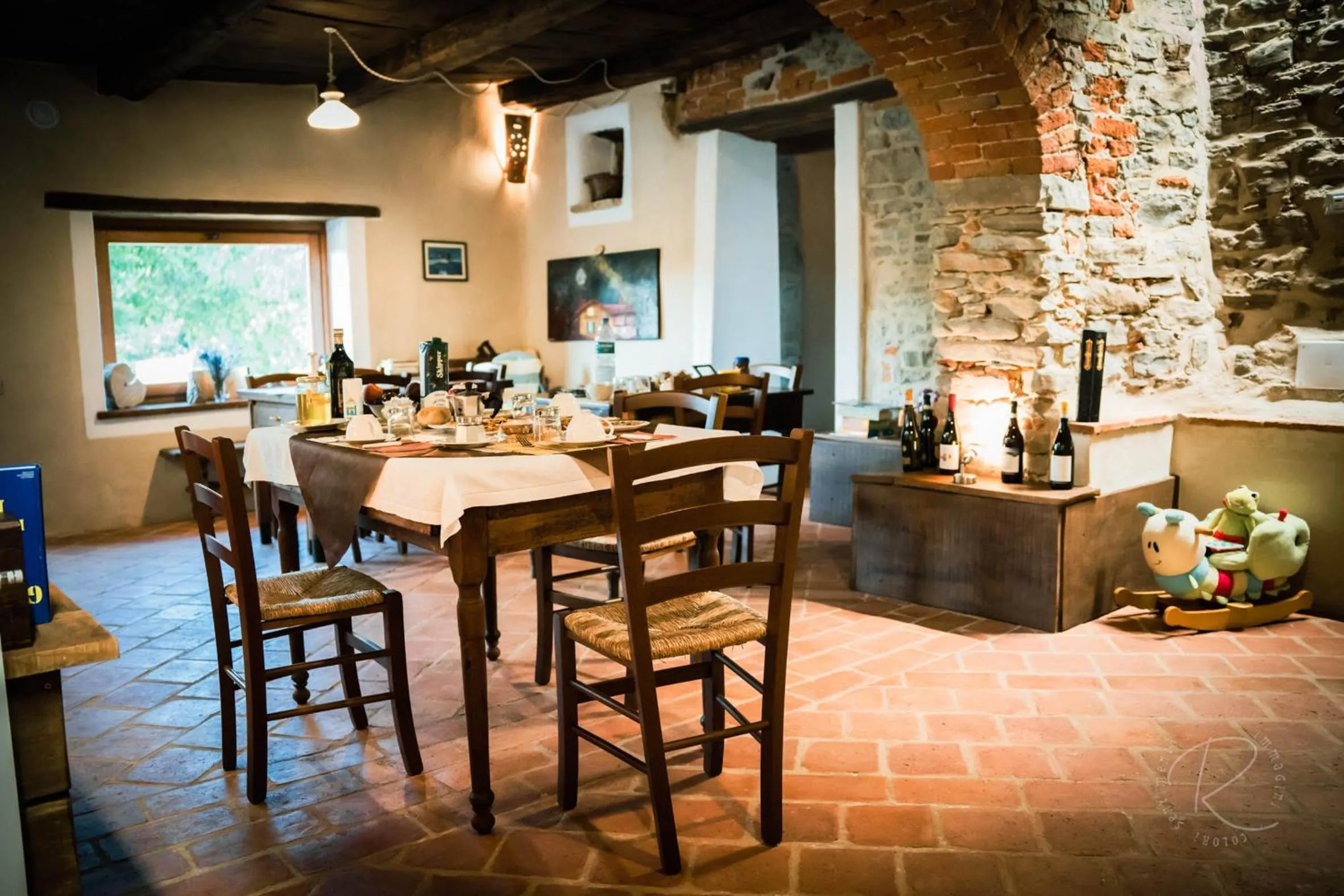 Seating area in Cascina Boschetto