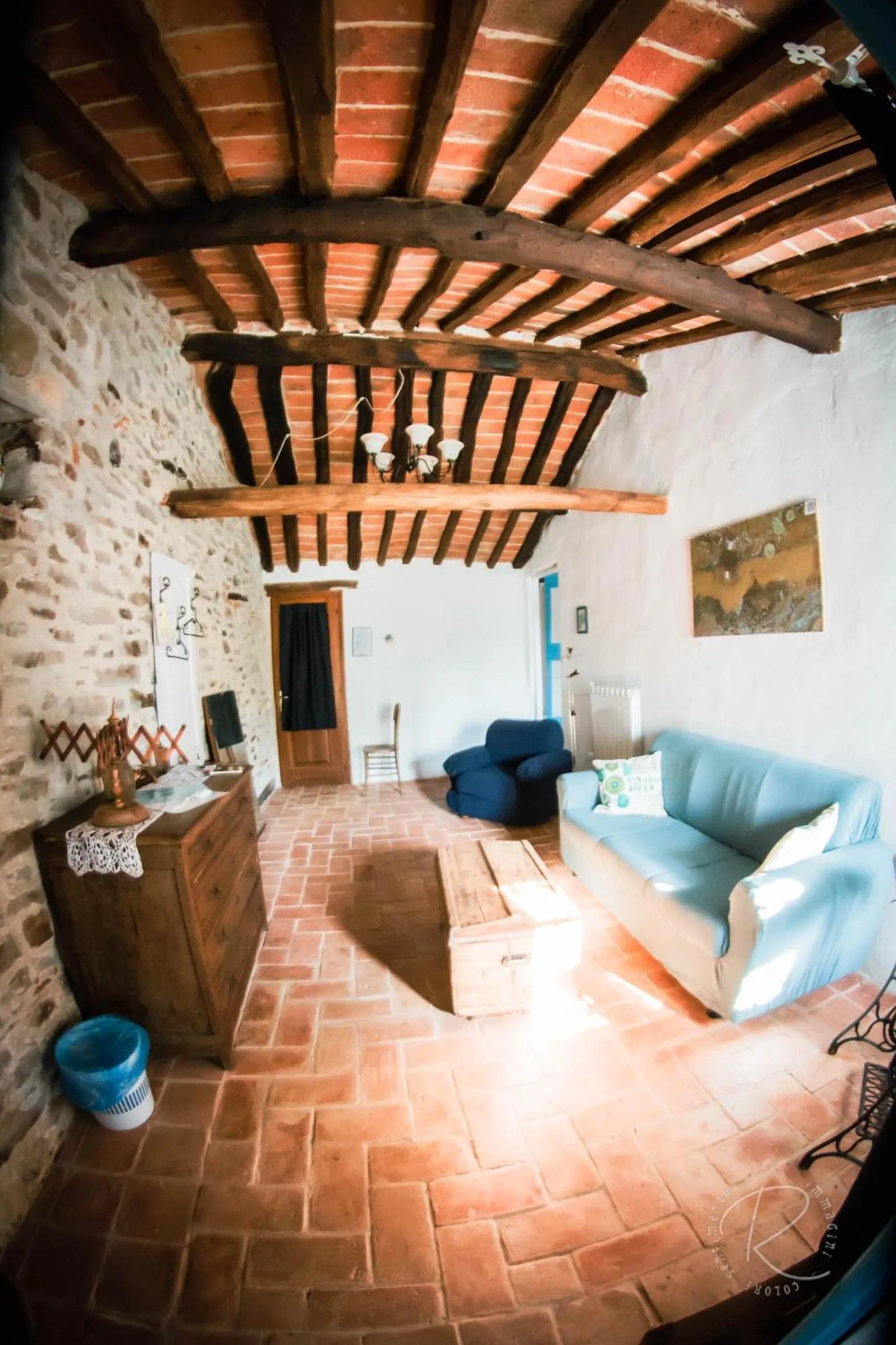 Living room in Cascina Boschetto