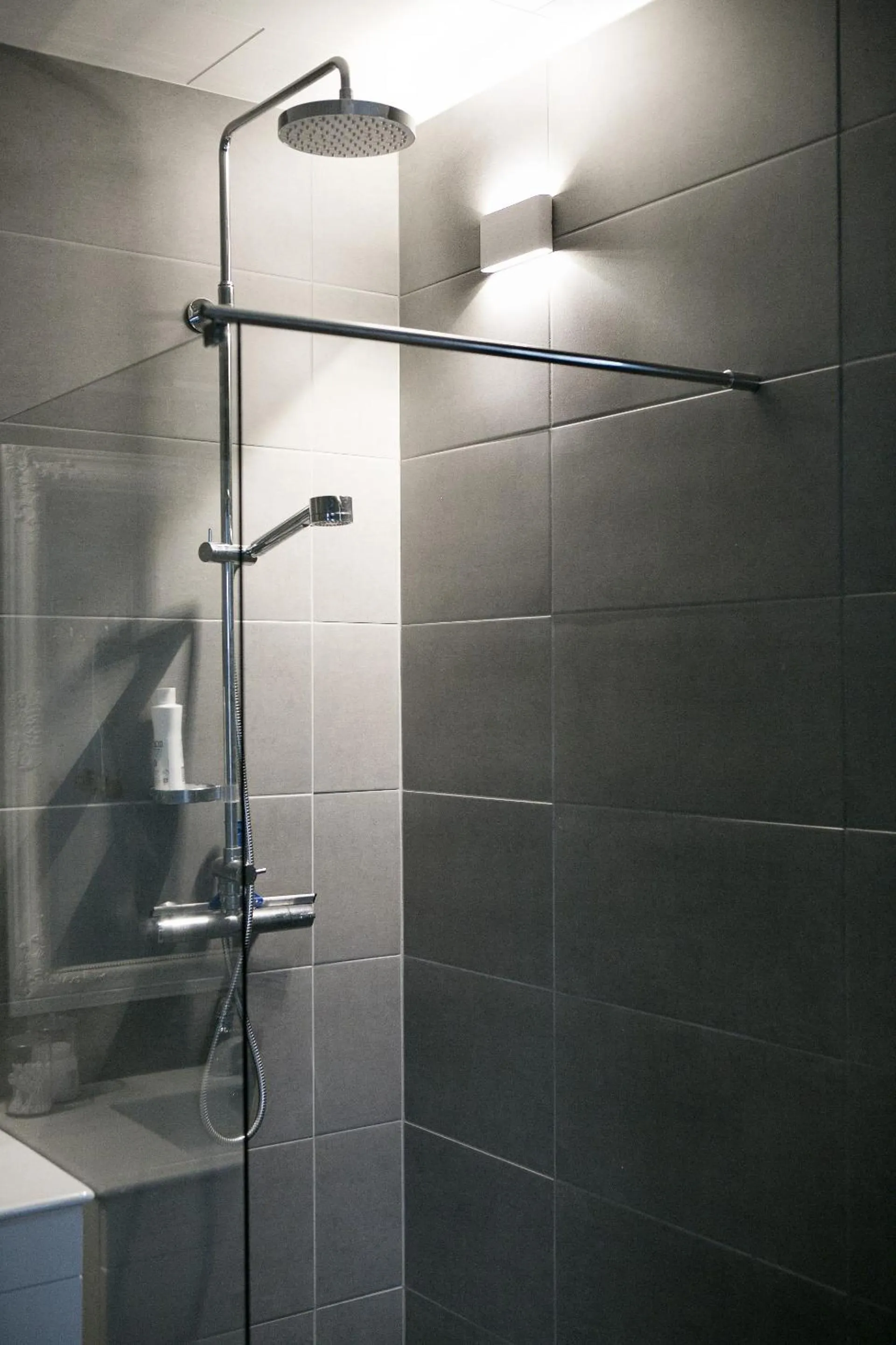 Shower in Cave apartment
