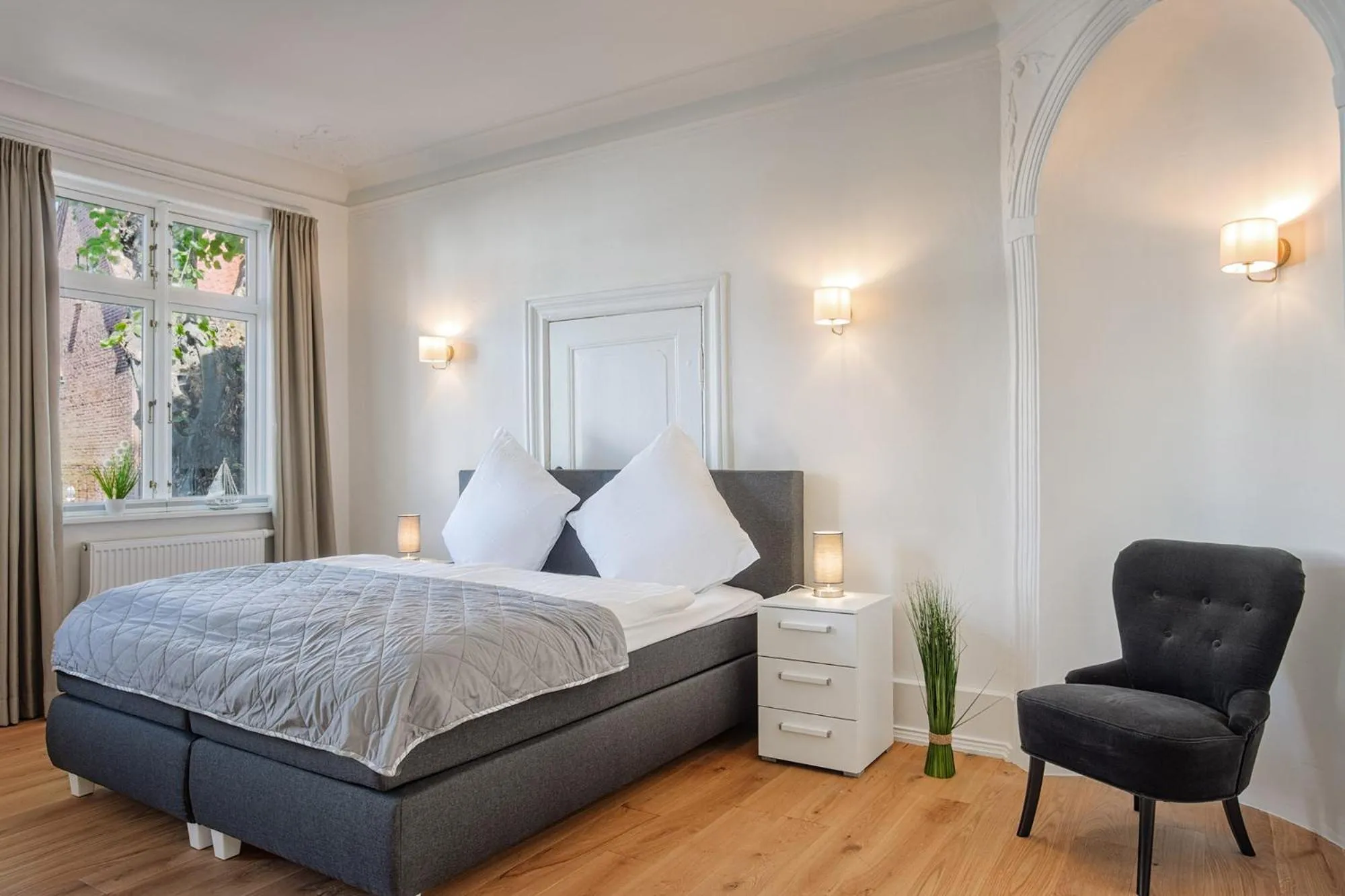 Bedroom, Bed in Gutshaus No2