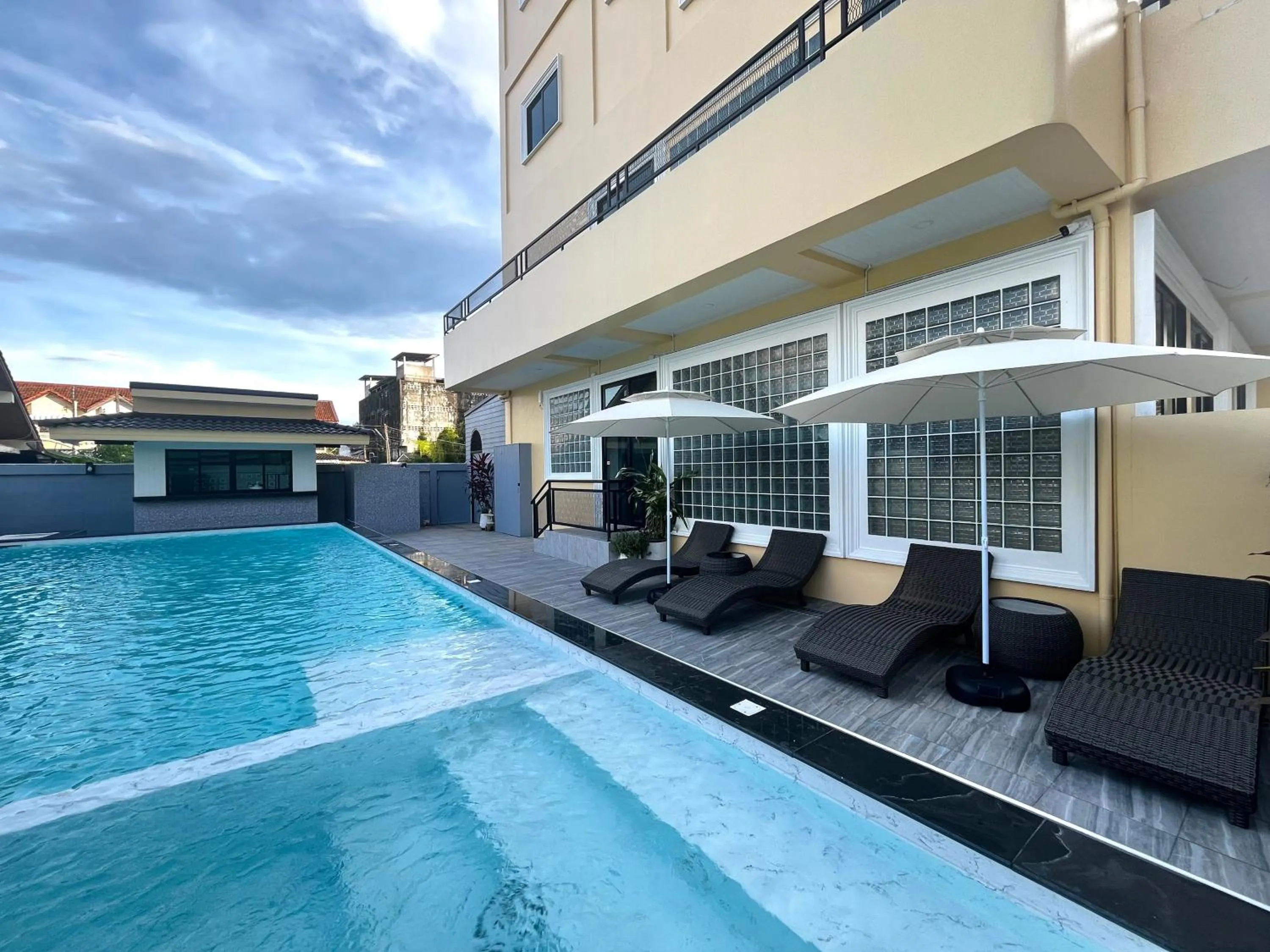 Pool view in USABAI Riverside Boutique Hotel