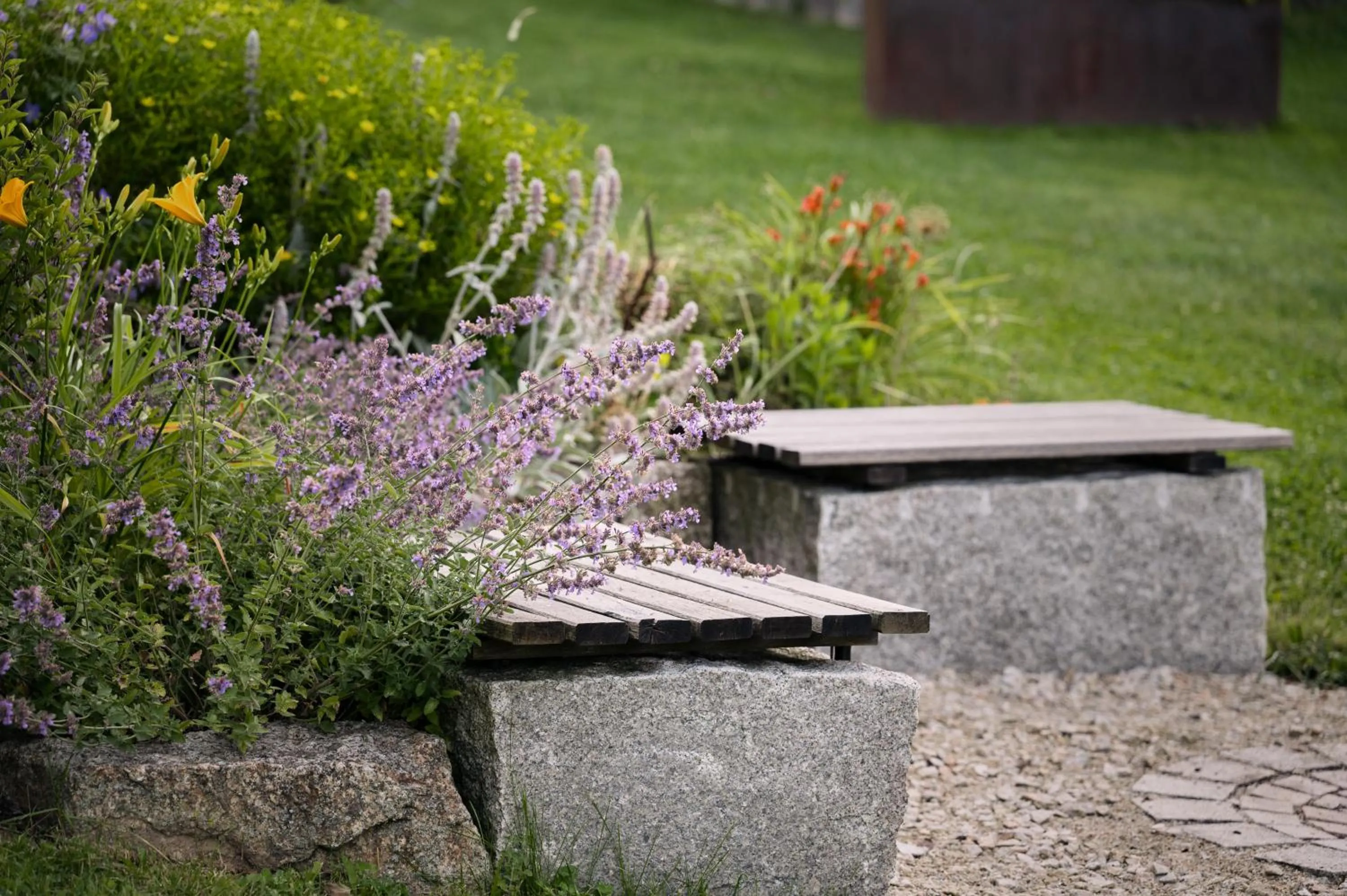 Garden in BLEIBE VIER Ferienwohnungen