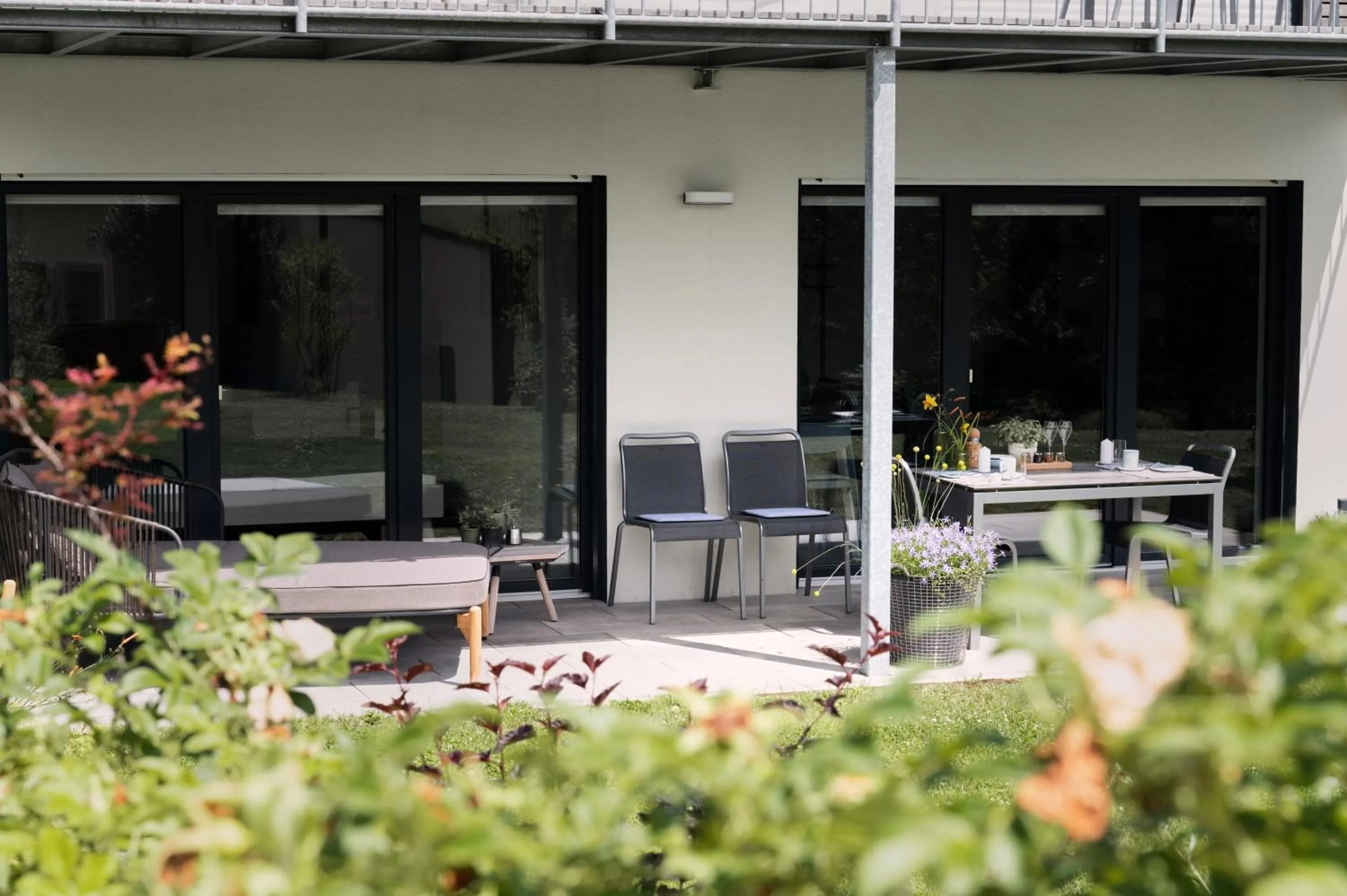 Garden in BLEIBE VIER Ferienwohnungen