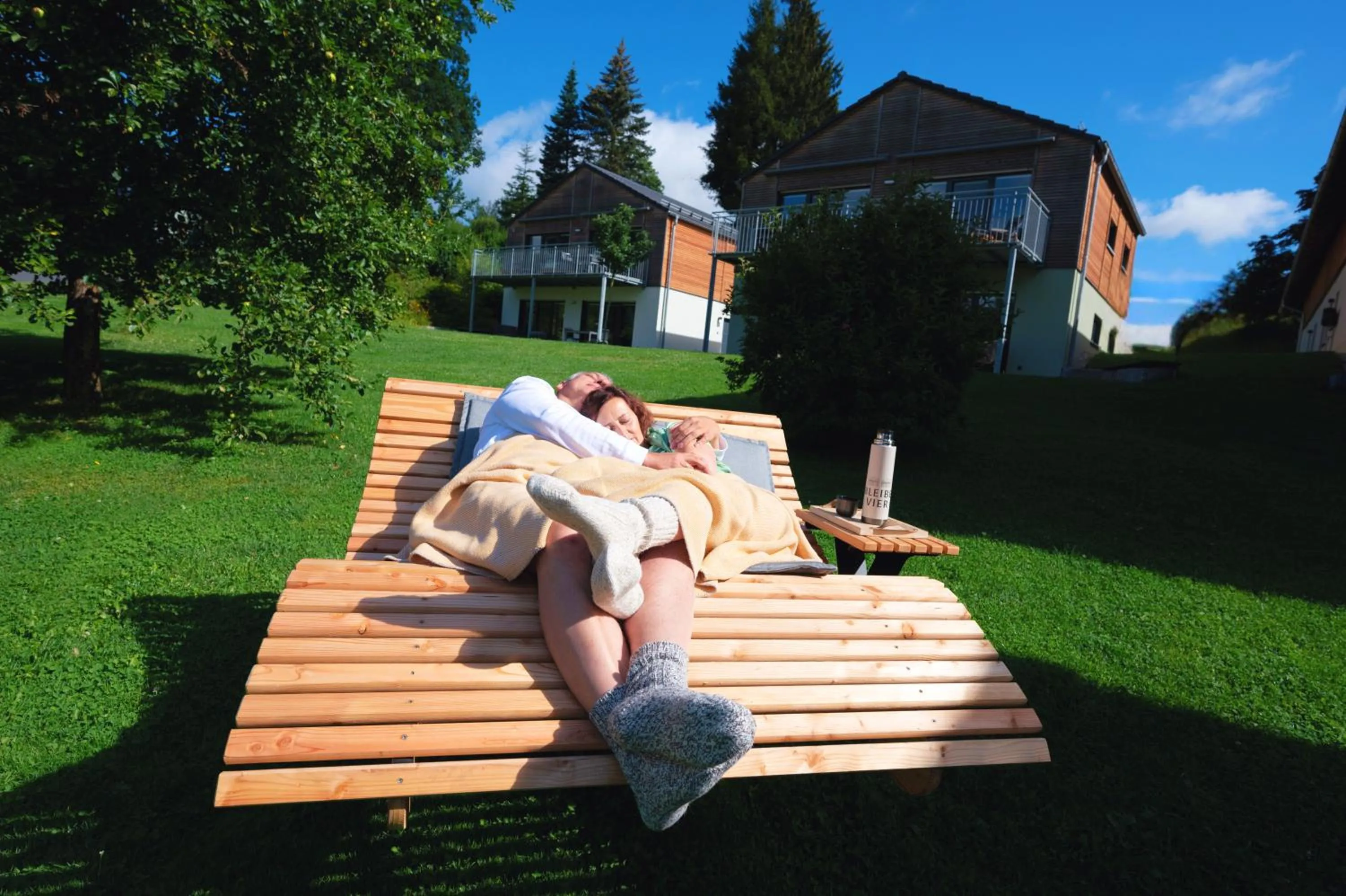 Garden in BLEIBE VIER Ferienwohnungen
