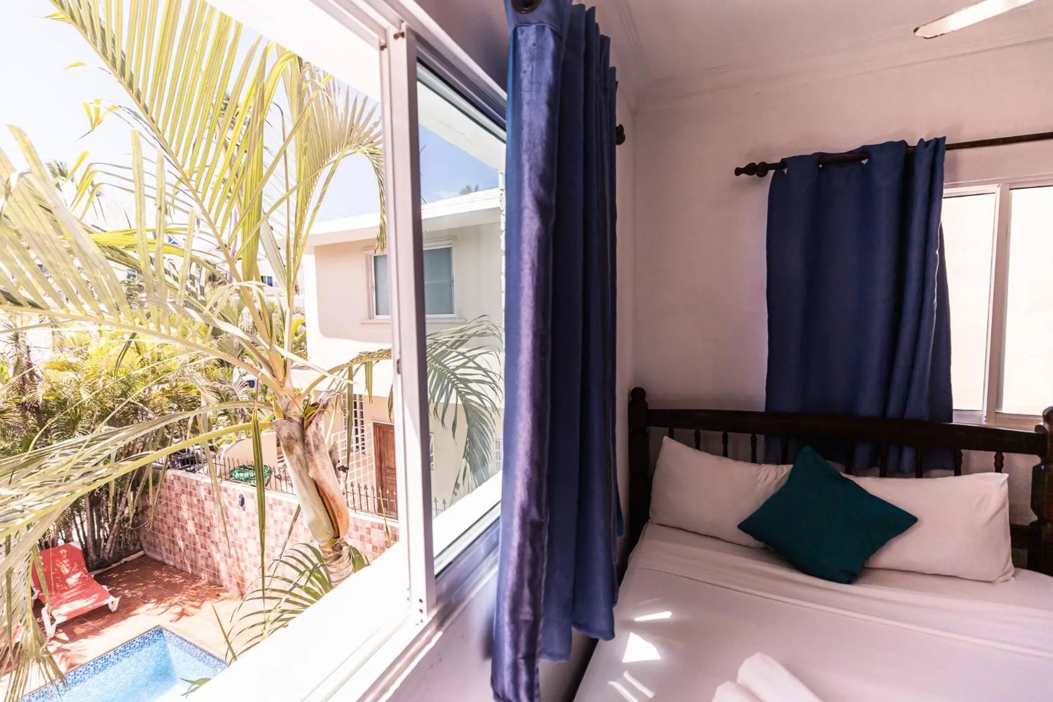 View (from property/room), Bed in Hotel Las Rosas de Punta Cana