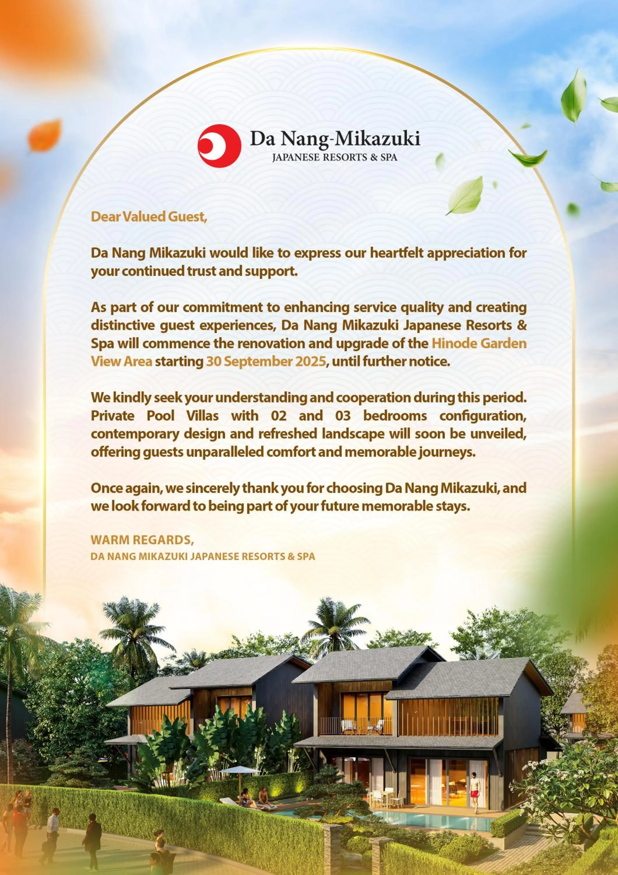 Floor plan in Da Nang - Mikazuki Japanese Resorts & Spa