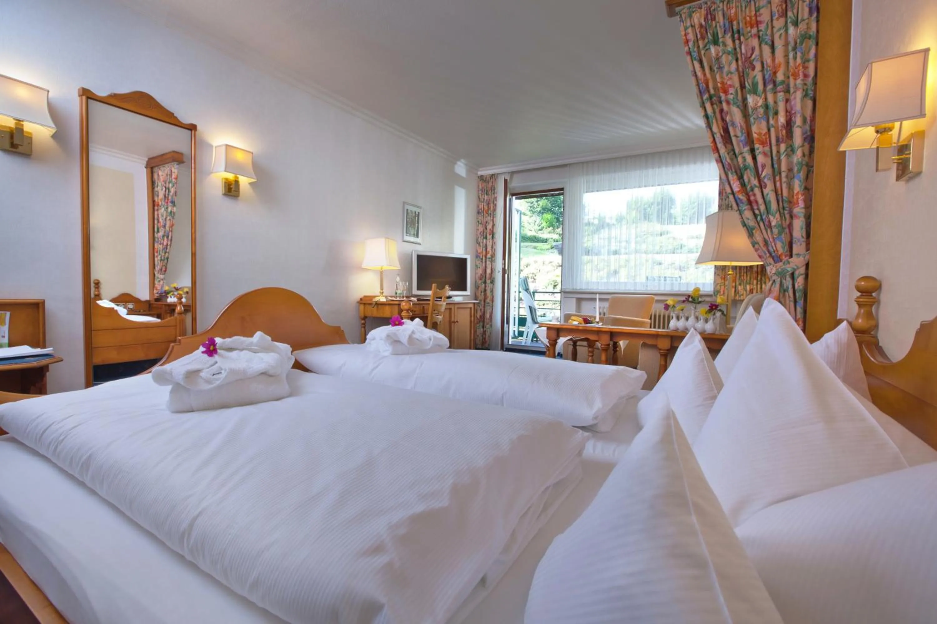 Bed in Hotel Garni Fürst von Waldeck