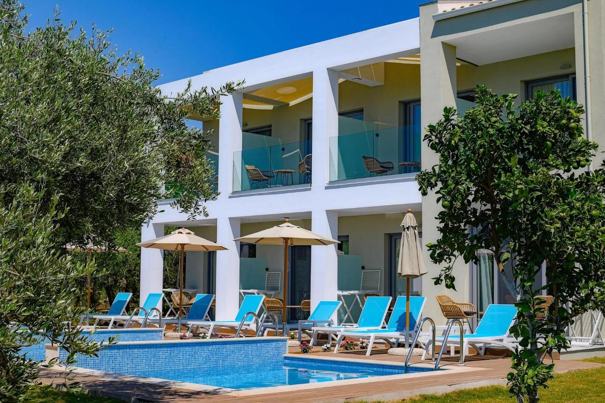 Pool view in Alonaki Resort