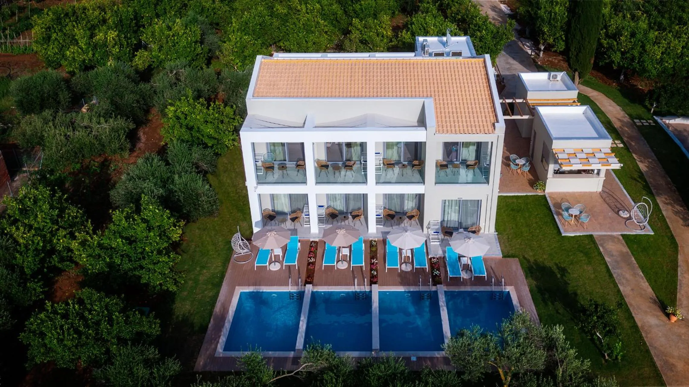 Bird's eye view in Alonaki Resort