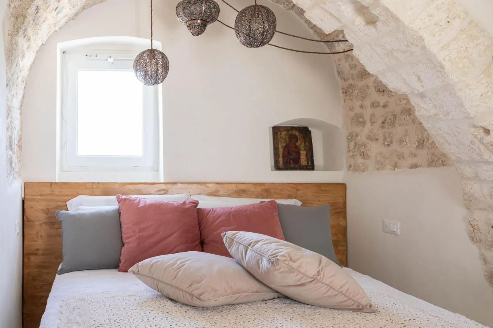 Bed in Caterina's Suites & Apartament