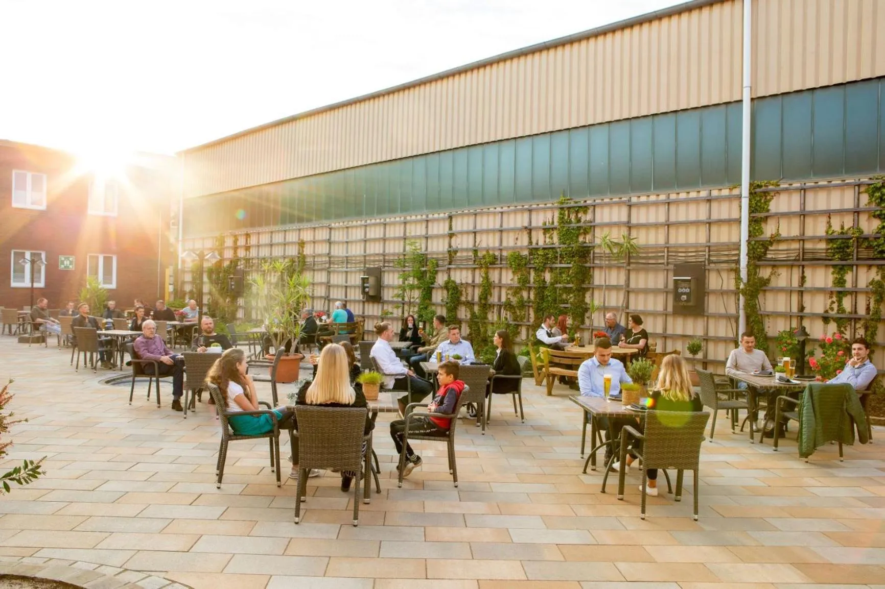 Inner courtyard view in Hotel Velo