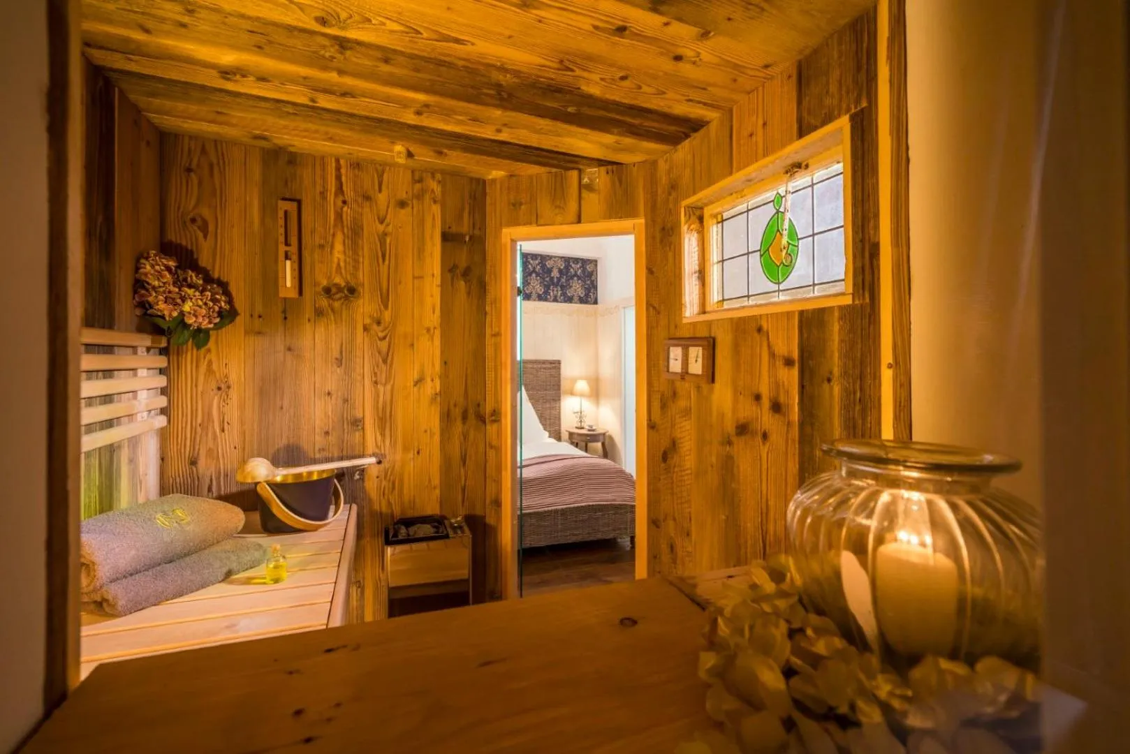 Bed in Hotel Wellness Goldenes Fass Meißen