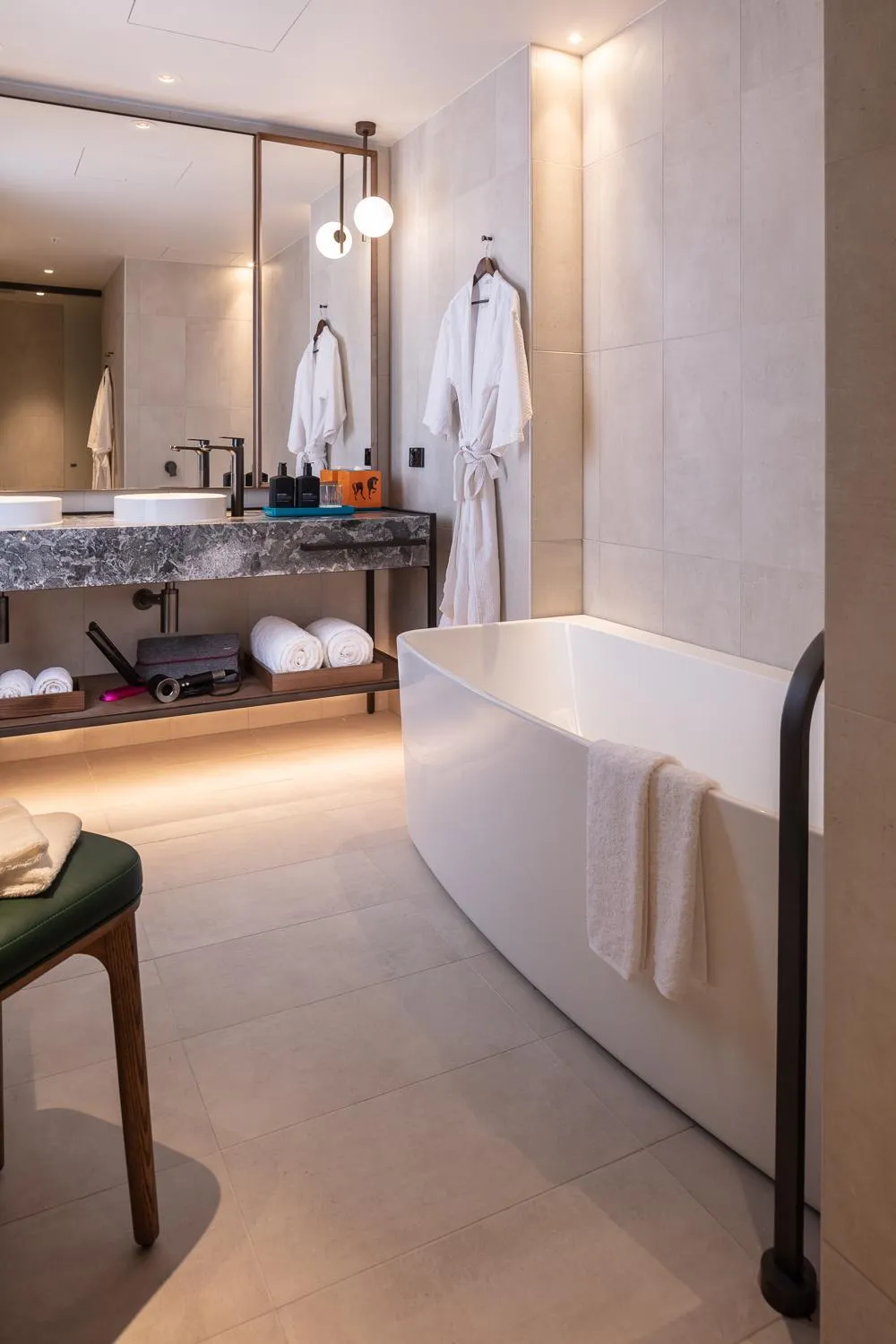 Bathroom, Bed in Next Hotel Melbourne, Curio Collection by Hilton