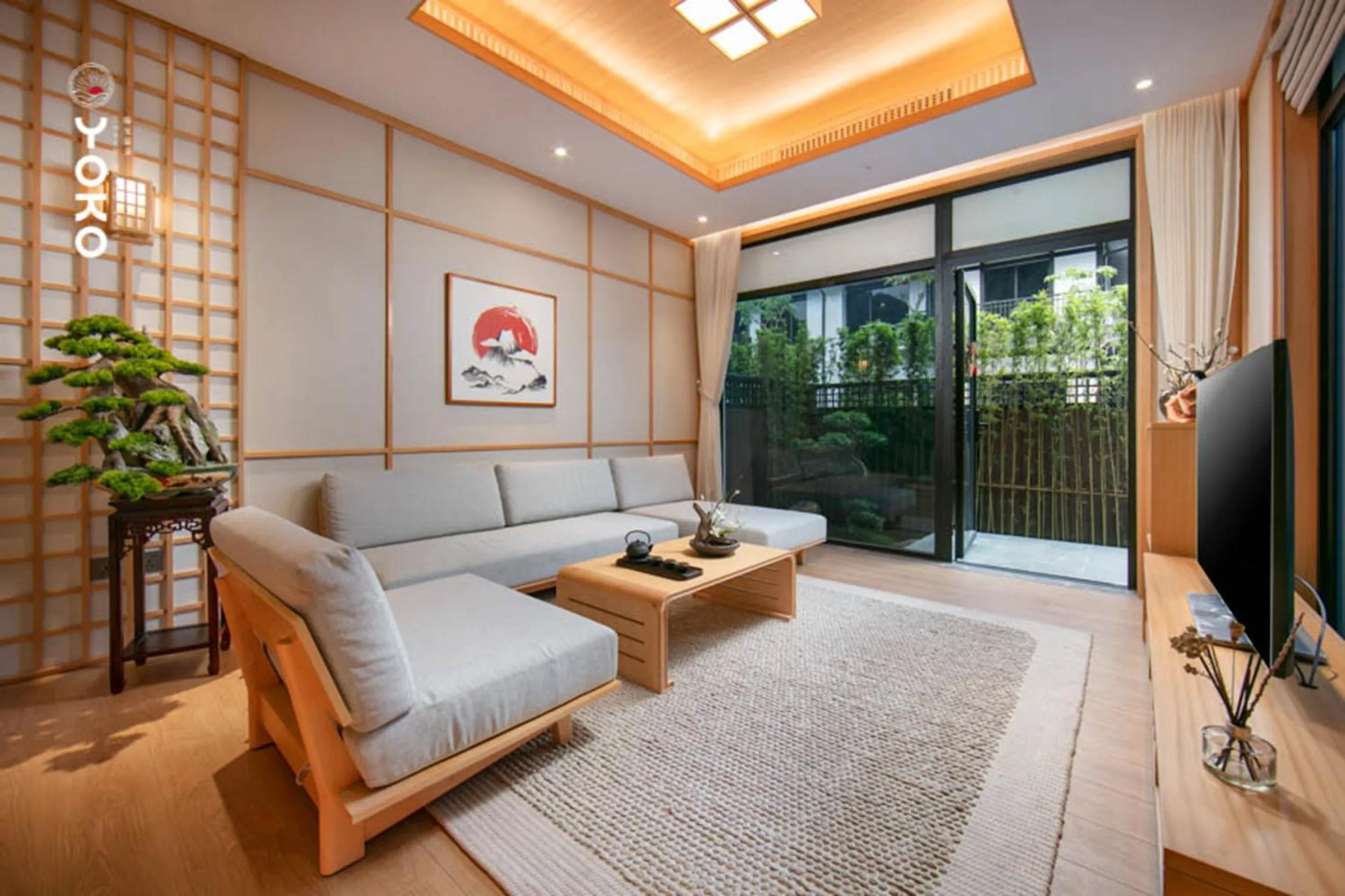 Living room in Yoko Onsen Quang Hanh