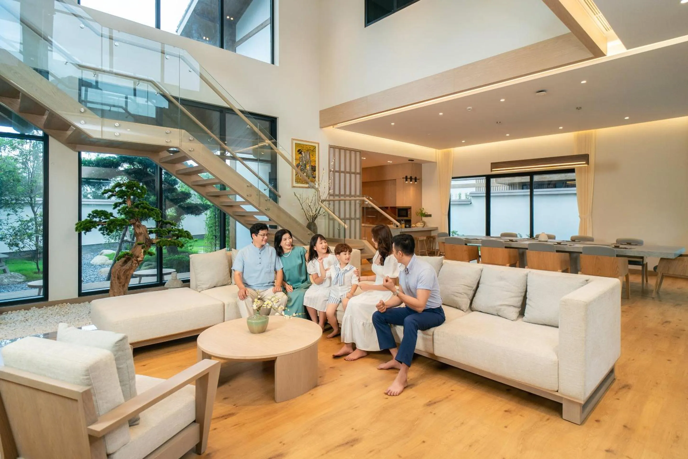 Living room in Yoko Onsen Quang Hanh