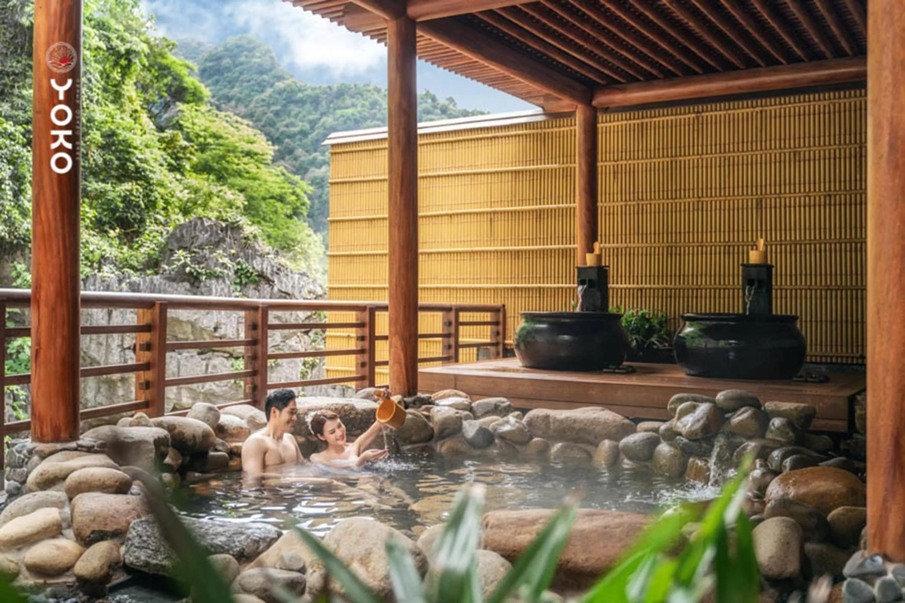 Hot Spring Bath in Yoko Onsen Quang Hanh