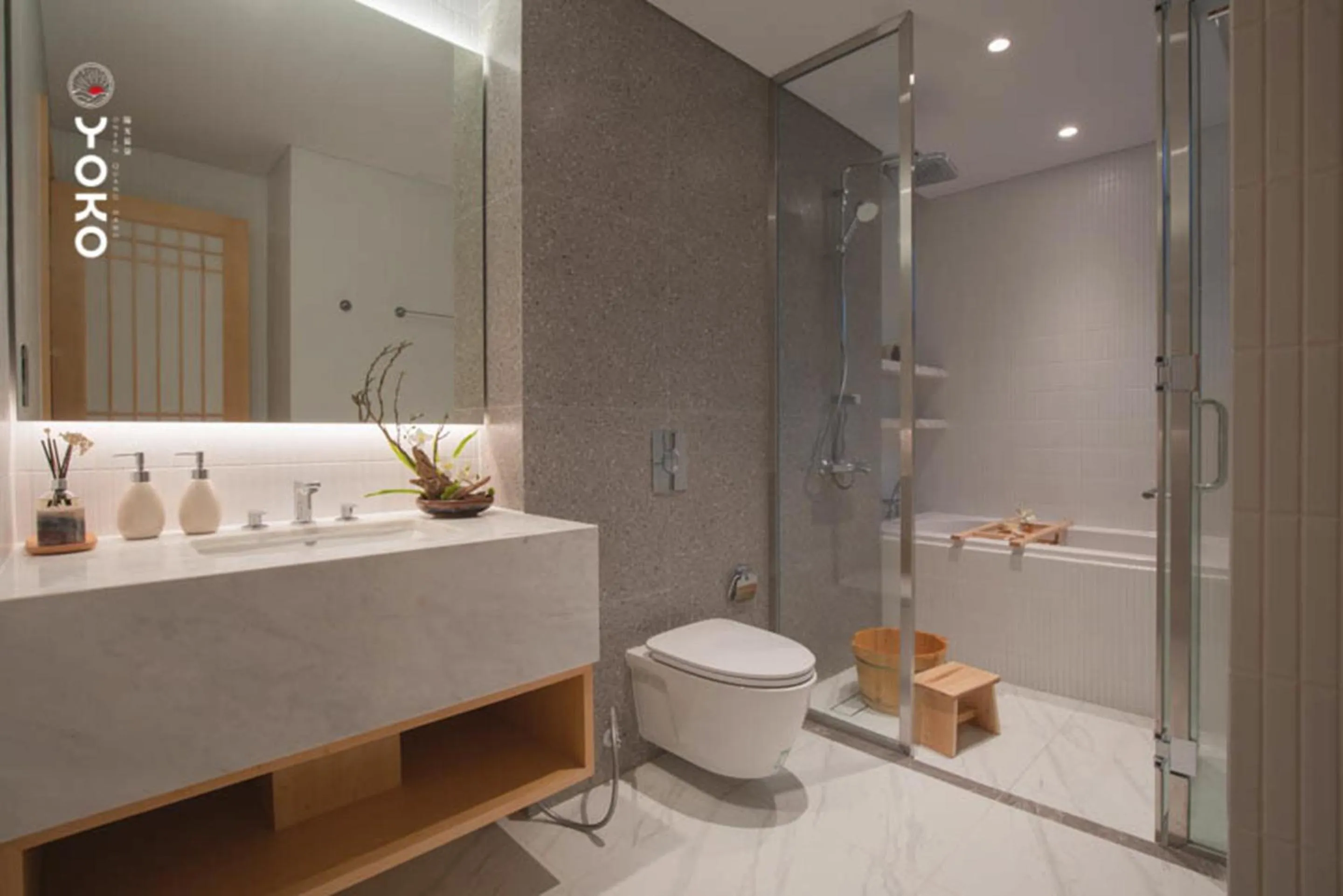 Bathroom in Yoko Onsen Quang Hanh