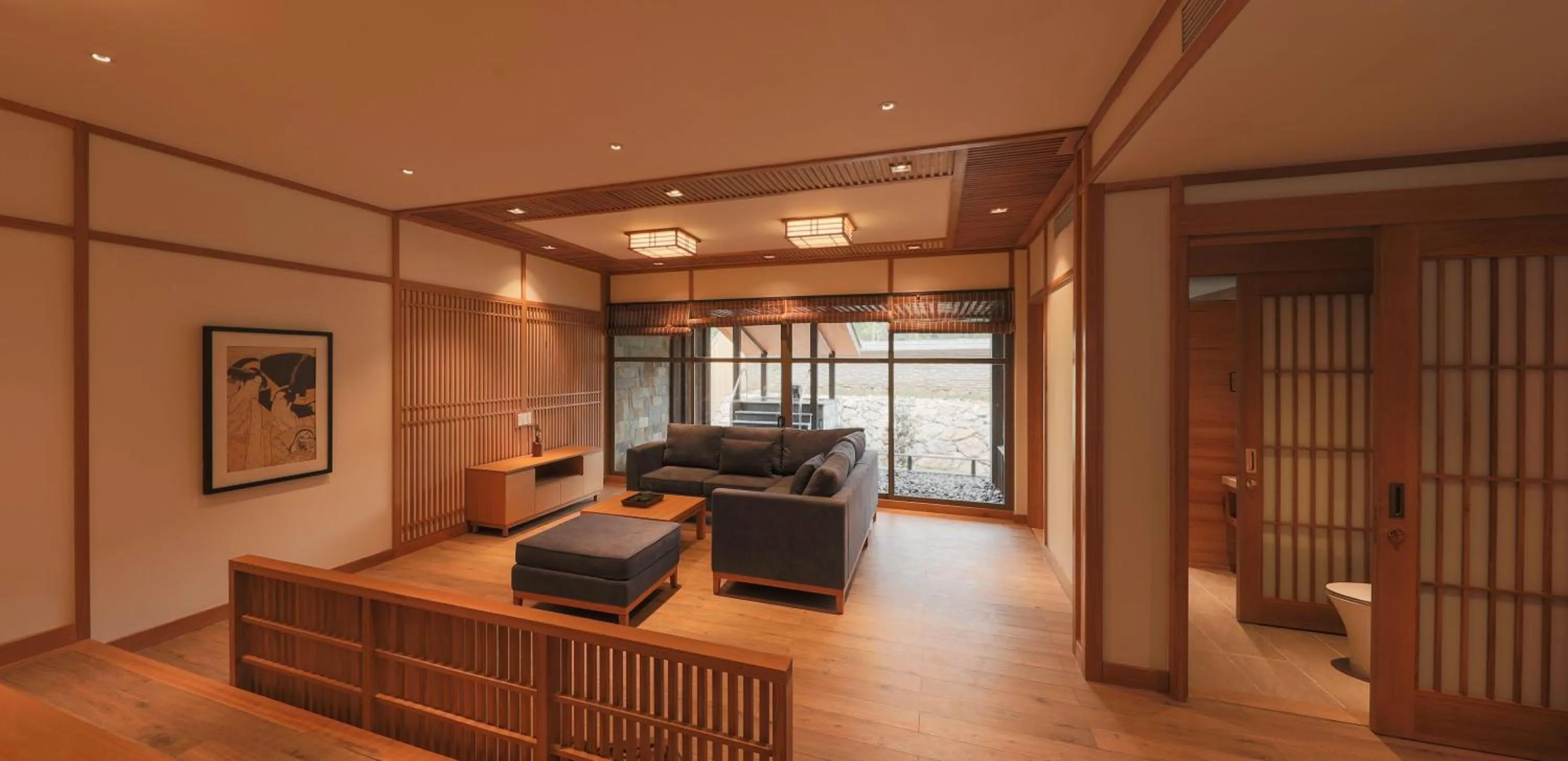Living room in Hilton Quang Hanh Onsen Resort