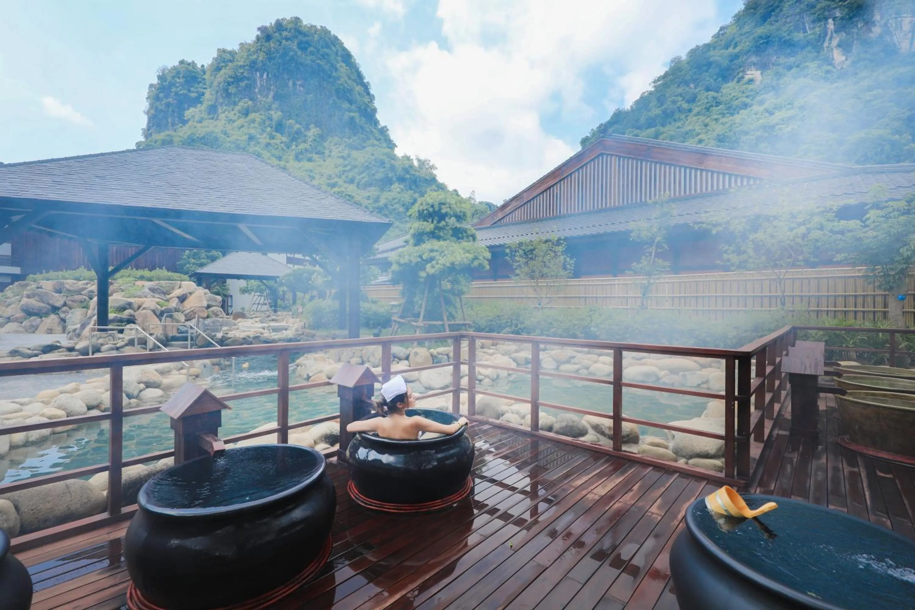 Hot Spring Bath in Yoko Onsen Quang Hanh