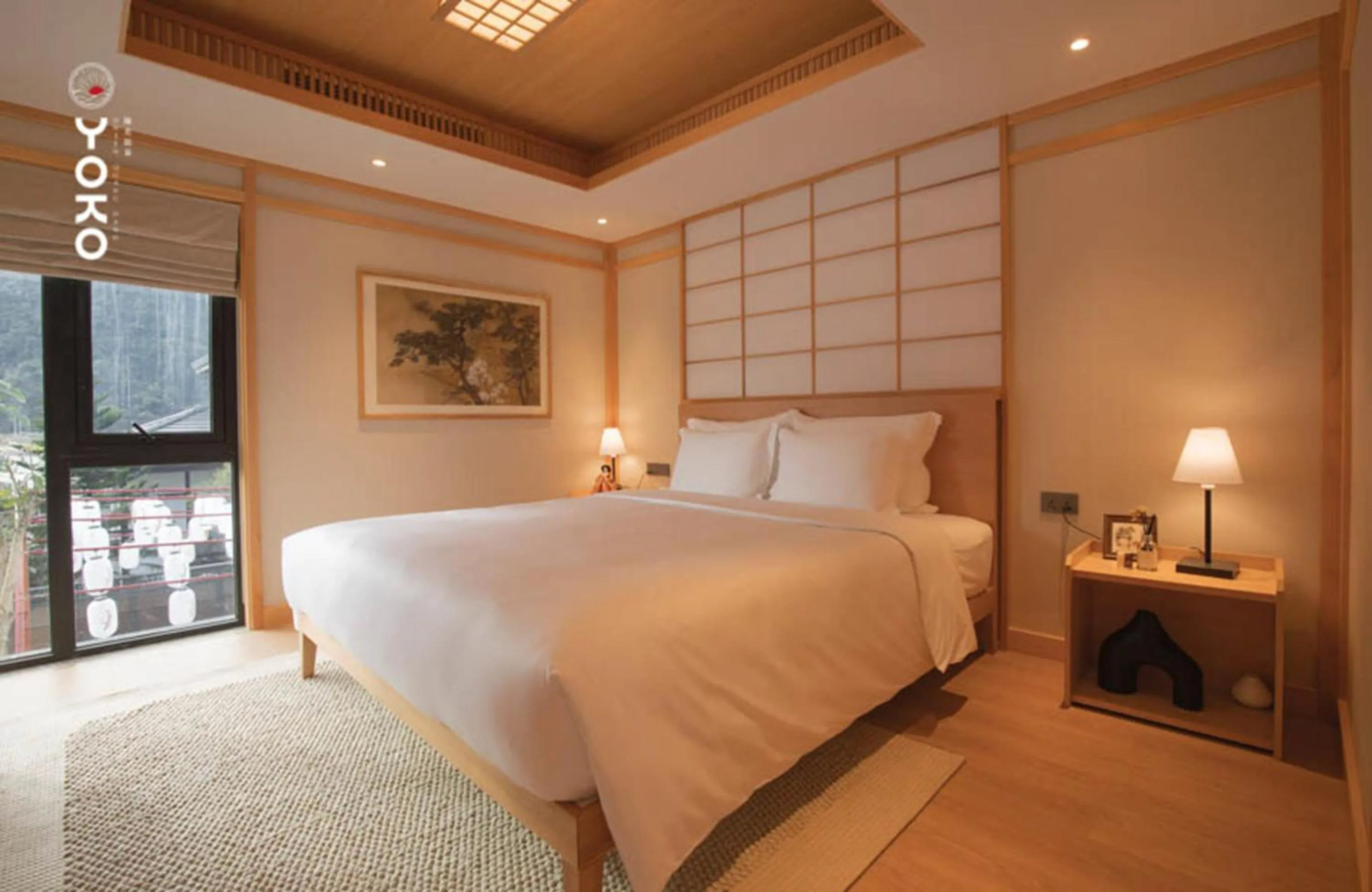 Bed in Yoko Onsen Quang Hanh