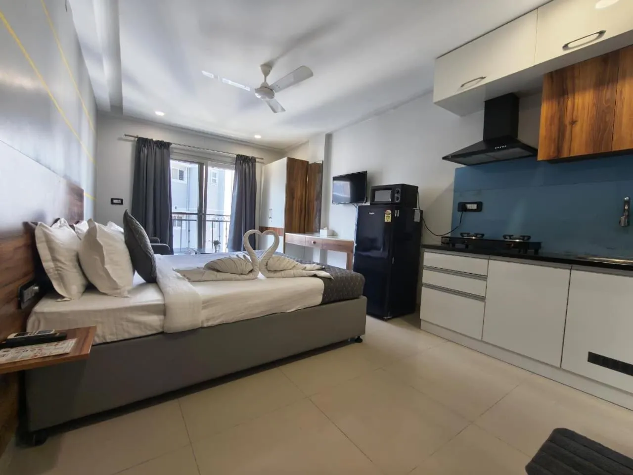 Bed in RESTEL STUDIO FLATS