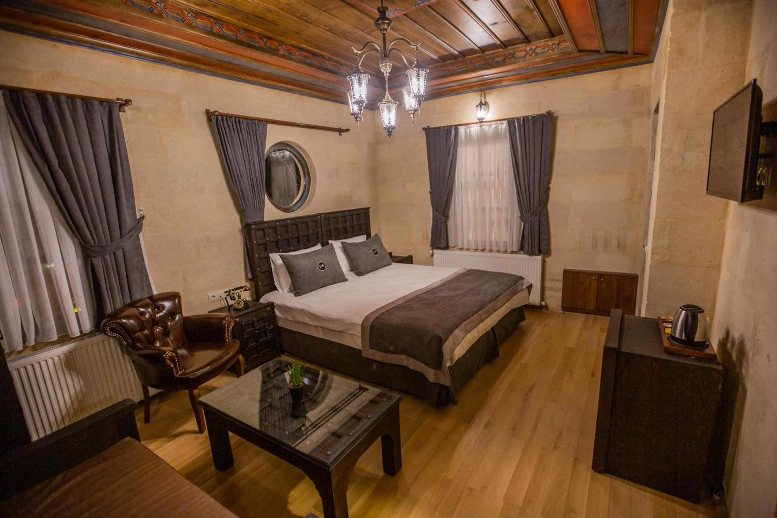 Bed in Sinasos Star Hotel Cappadocia