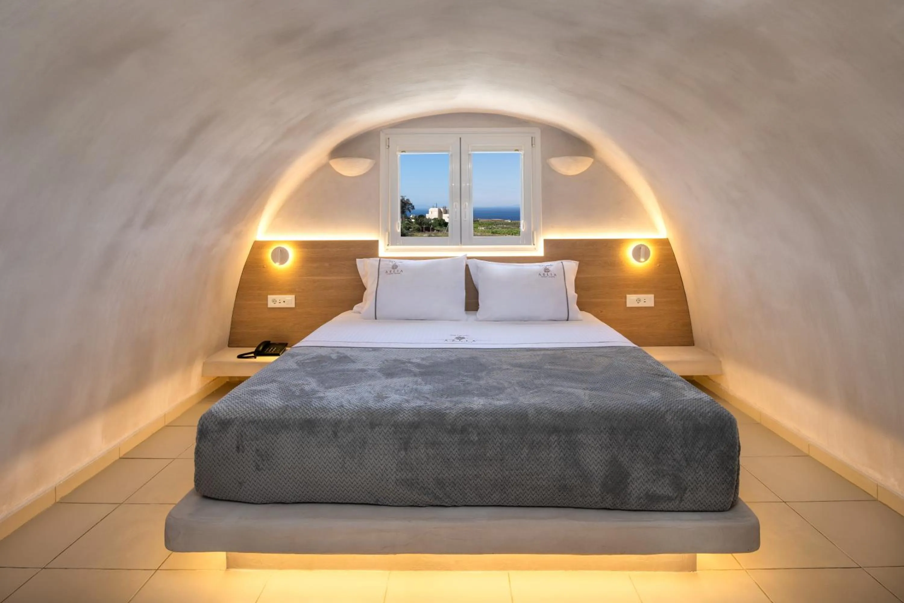 Bed in Aelia Luxury Suites